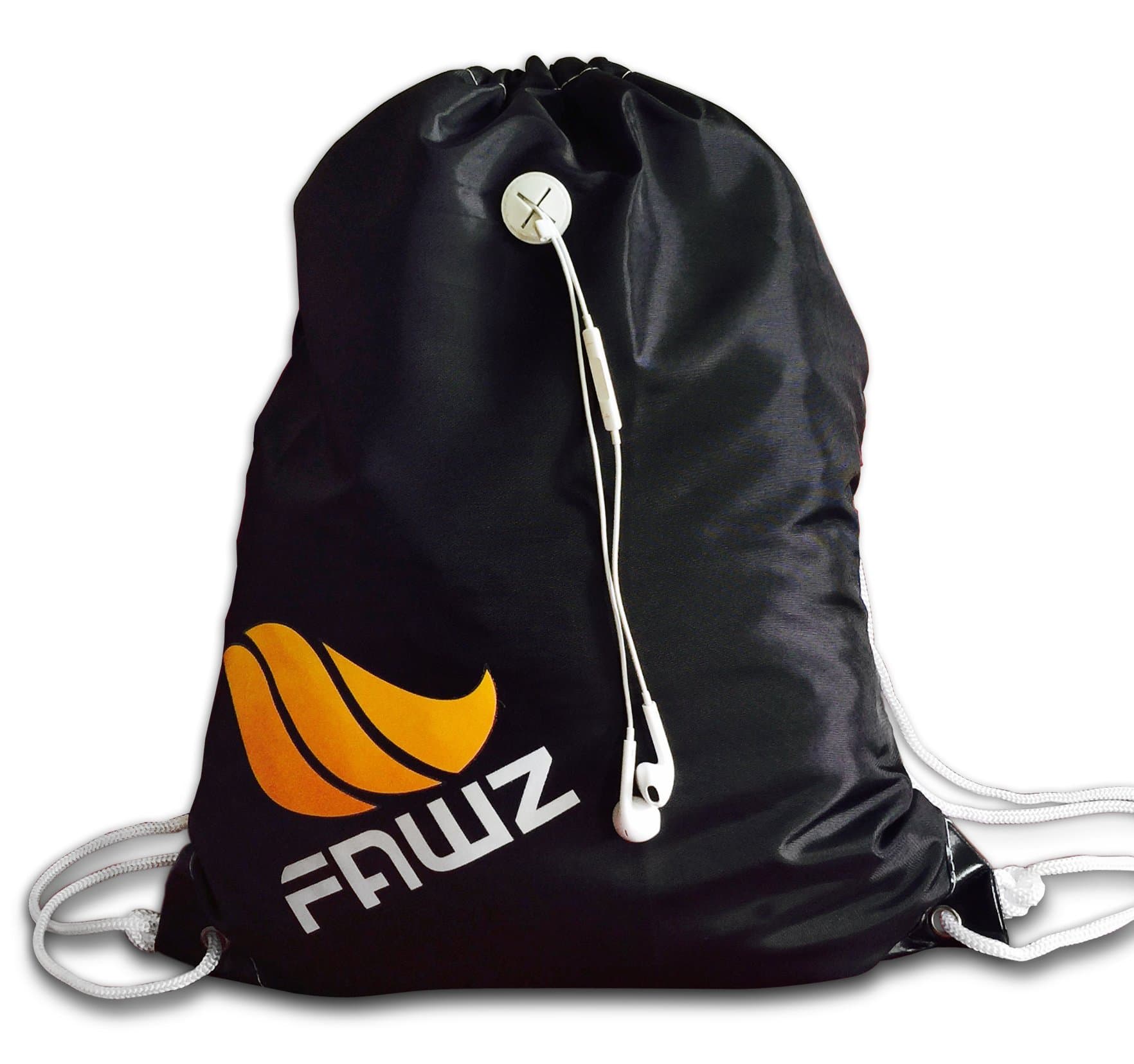 Backpack Drawstring Style, Earphone Slot Reinforced Leather Corners Waterproof