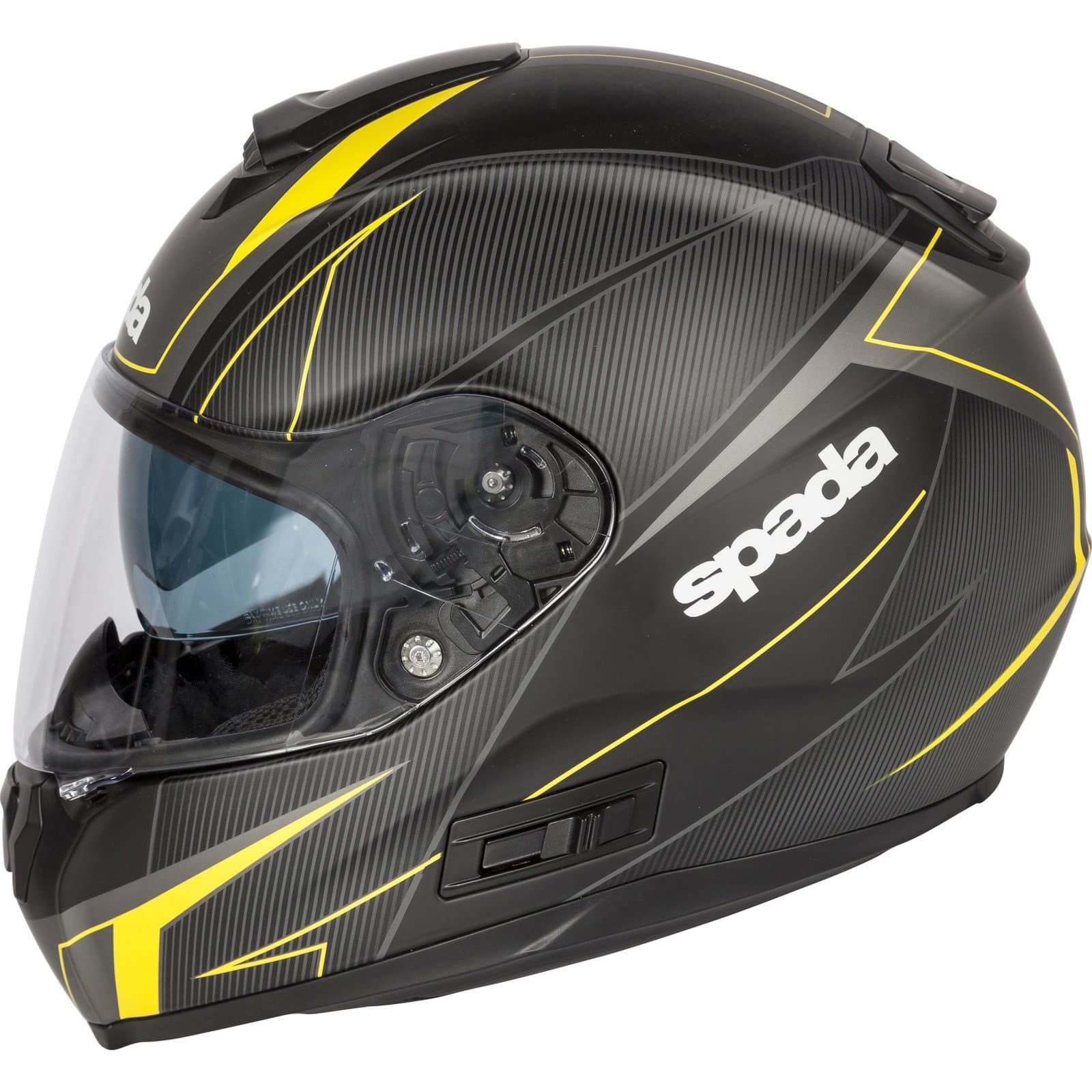 Spada Motorcycle Helmet SP16 Linear Matt Black/Yellow/Anthracite