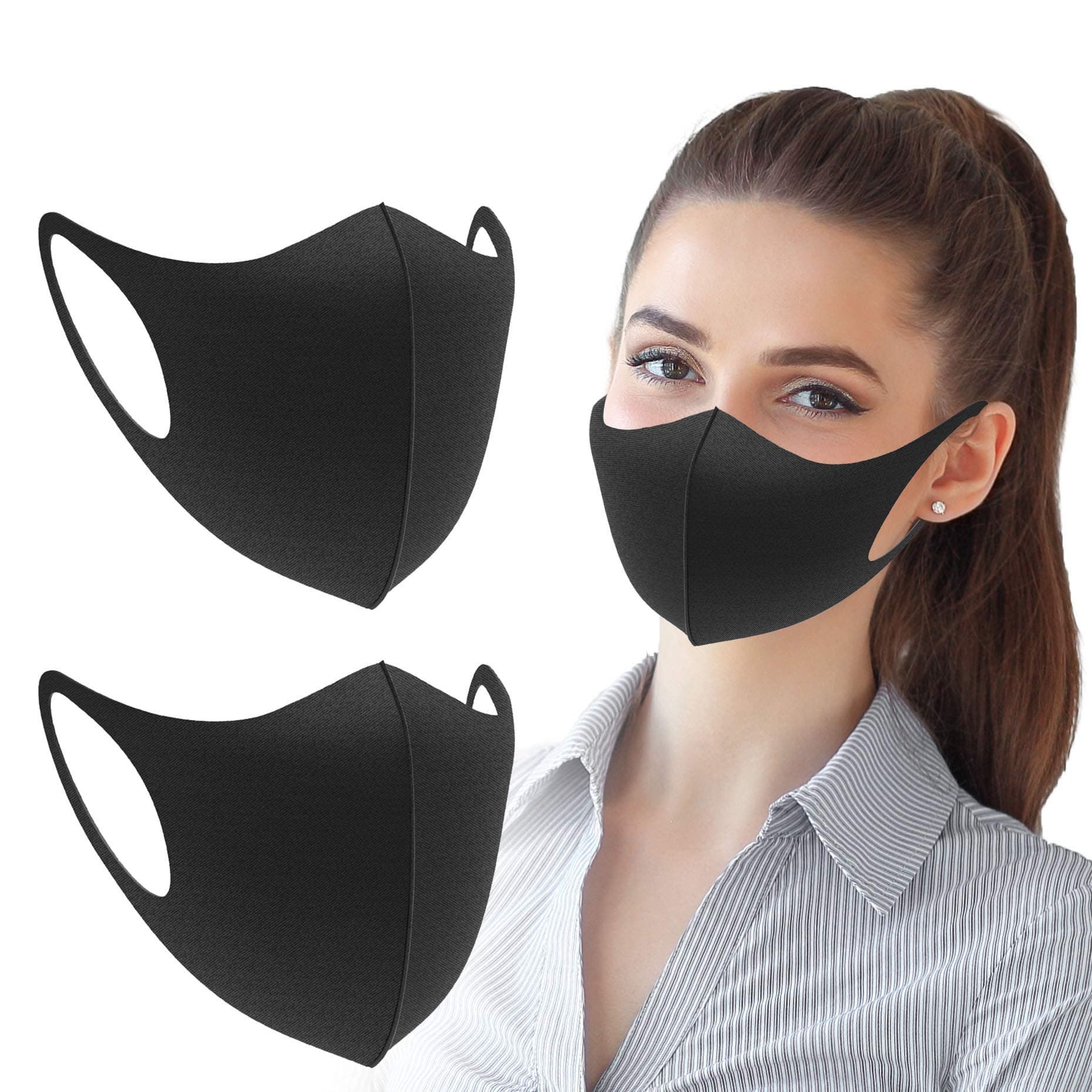 4 Pack, Outdoor Anti-Haze Face Durable Breathable Lightweight Face Shield Dust Mouth