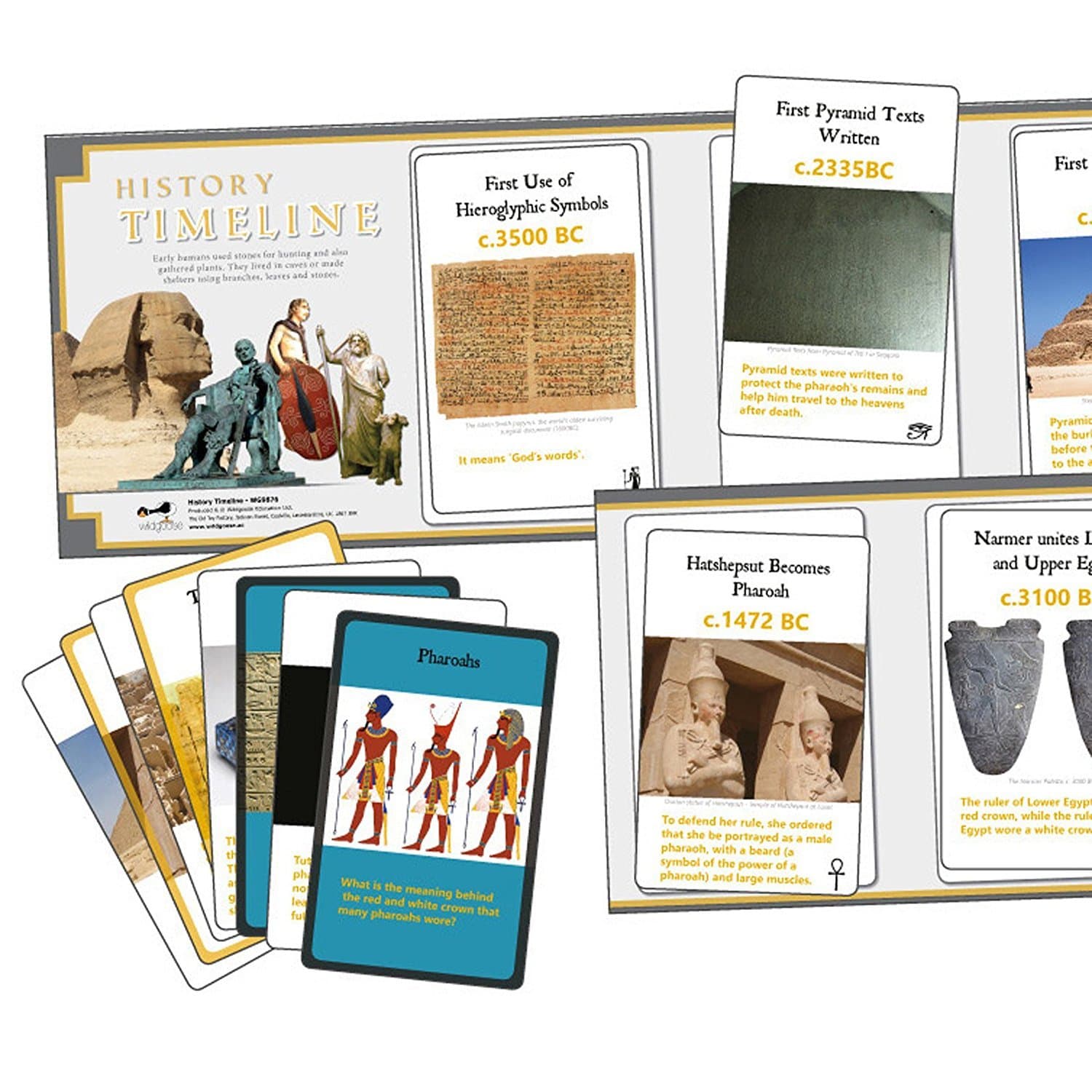 Wildgoose Education WG7712 Ancient Egypt Interactive Timeline Classroom Game, A5