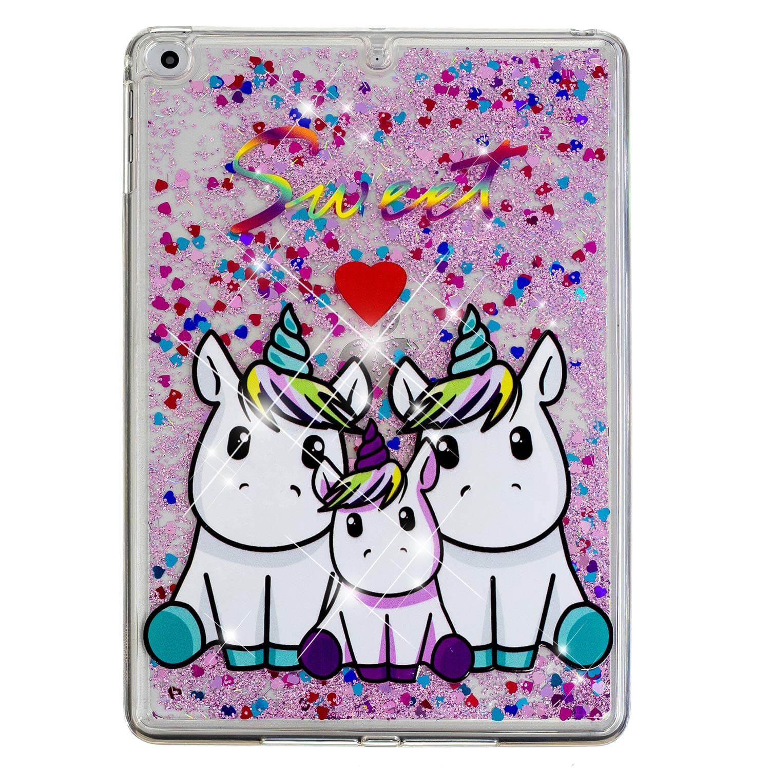 iPad Air/Air 2 Case, iPad 5/6 Case, Liquid Glitter Slim Soft TPU Bling Sparkle Quicksand Moving Anti Scratch Case Cover for iPad 9.7 Case(Model:A1822,A1823,A1893,A1954,A1474,A1475,A1476,A1566,A1567)