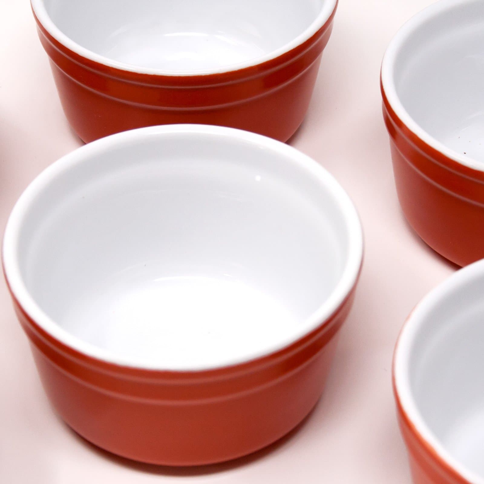 ToCi Ceramic Casserole Dishes Set | Ramekins Diameter 10 cm Bowl Capacity |, 165 Souffle, Muffin, Cupcake, Creme Brulee and Dipping Dishes | Oven Resistant. Dishwasher safe Selection of Colours 8 Stück - Ø10cm - orange