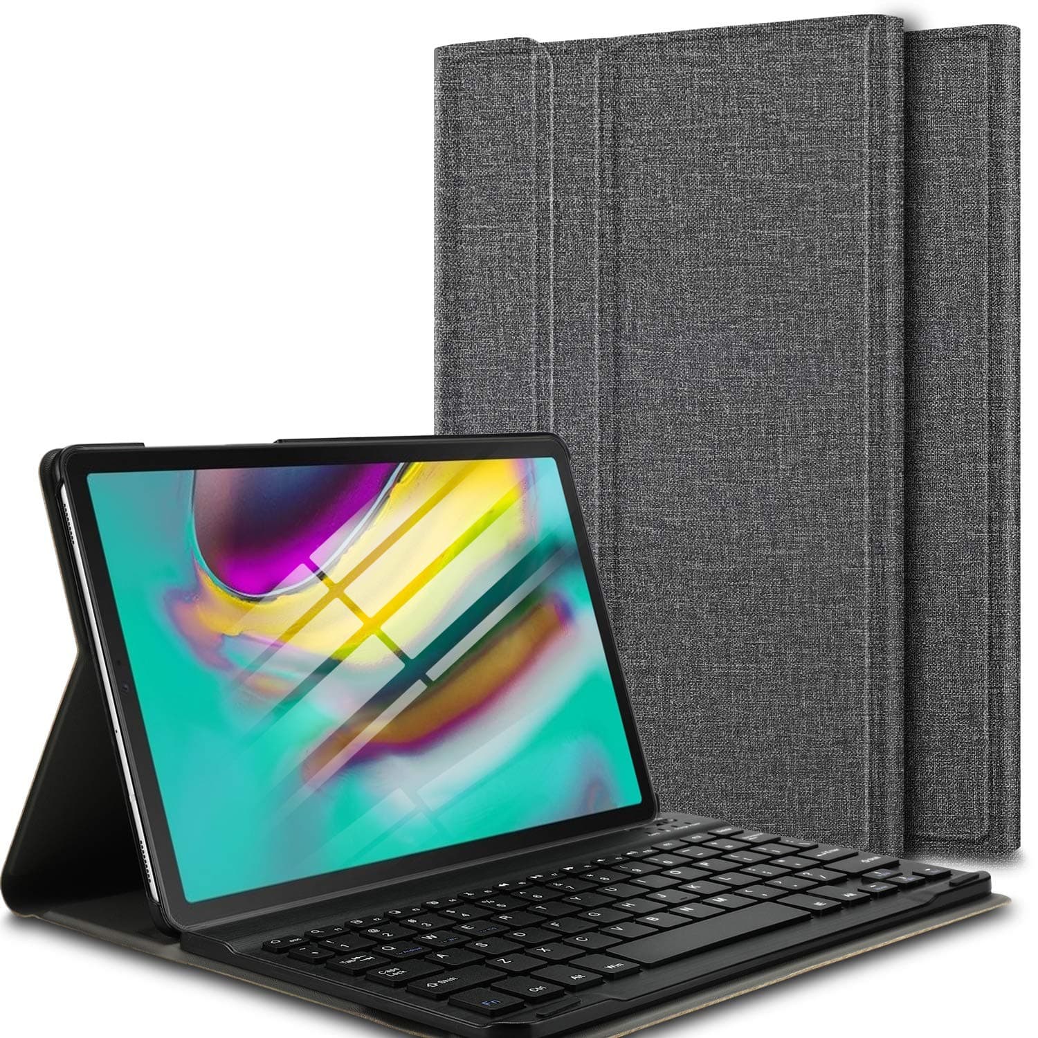 ELTD Keyboard Case for Samsung Galaxy TAB S5E 10.5 T720/T725 (QWERTY Layout), Slim Stand Case with Removable Magnetic Wireless Keyboard for Samsung Galaxy Tab S5e 10.5 T720/T725 2019,Gray