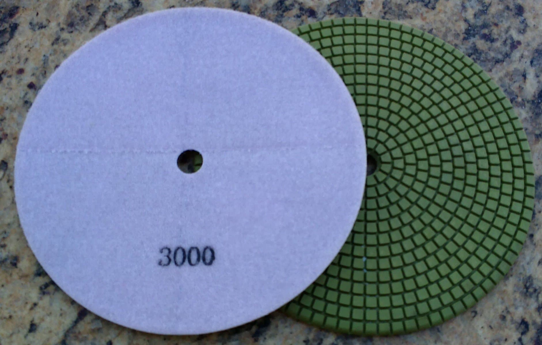 7" Wet Granite Polishing Pads, Grit #3000