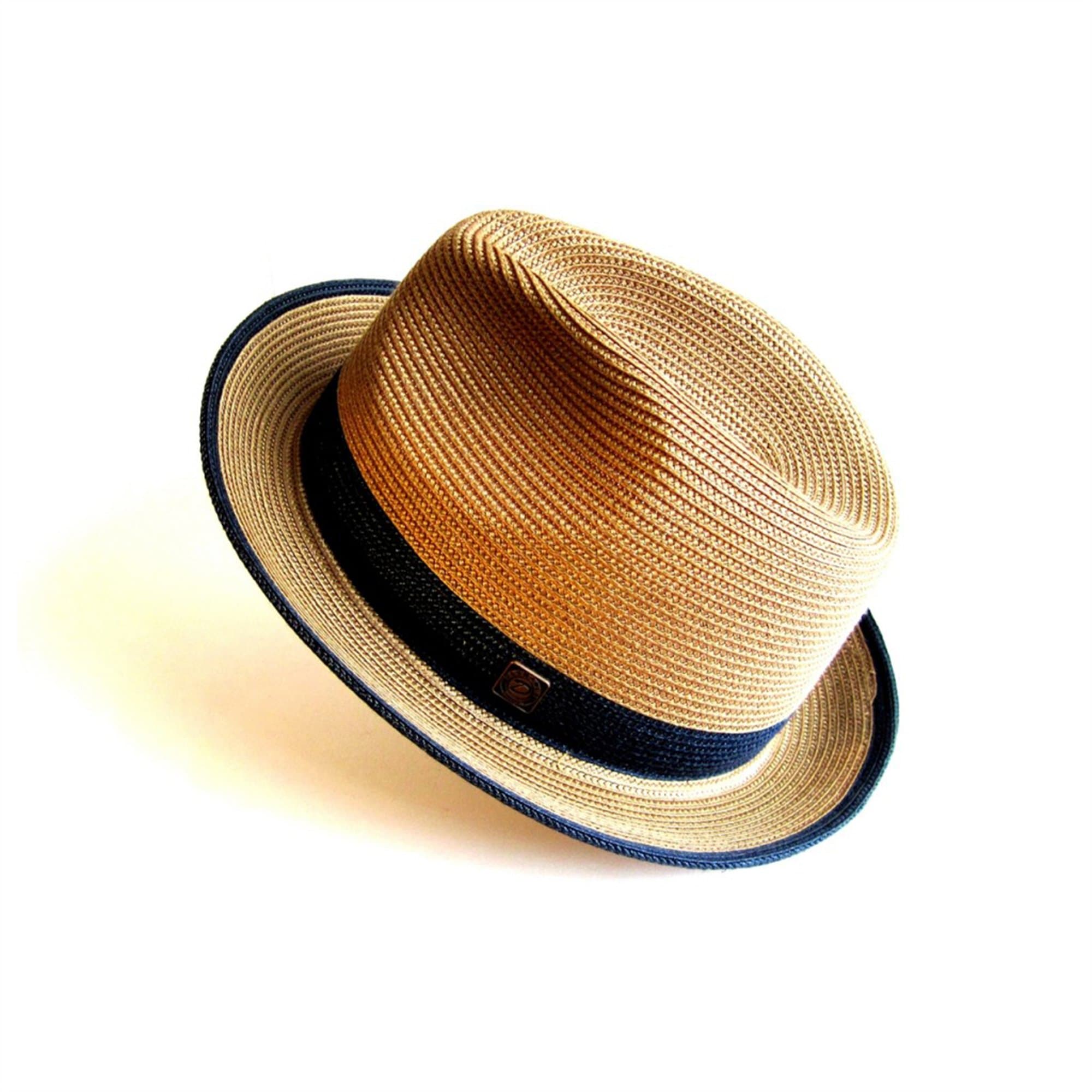 DASMARCAMens Summer Crushable & Packable Straw Fedora Hat - Florence
