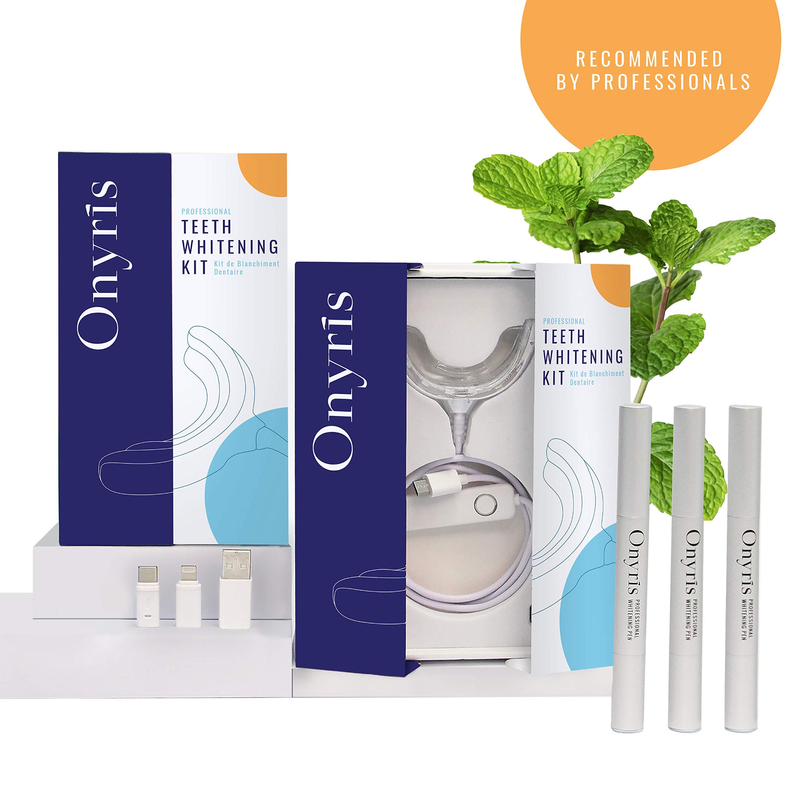 Natural Teeth Whitening Kit Professional Non Sensitive with 3 Teeth Whitening Gel Kit, Teeth Bleaching Kit with Teeth Whitening Pen for White Teeth, Teeth Whitener with Teeth Whitening Gel Refills