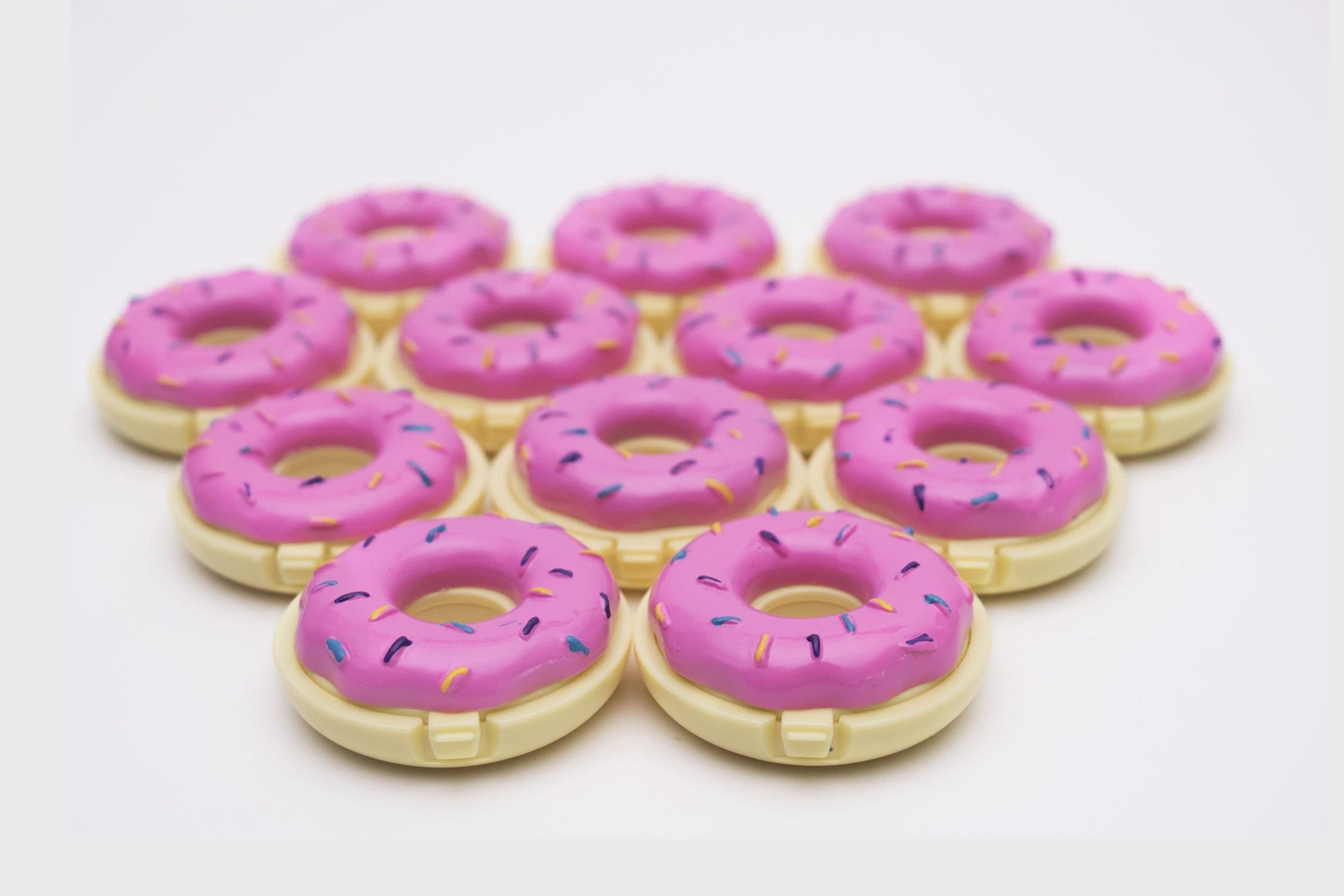 Glossy Grin Lip Gloss Containers - Empty refillable containers (12 Pieces, Donut)