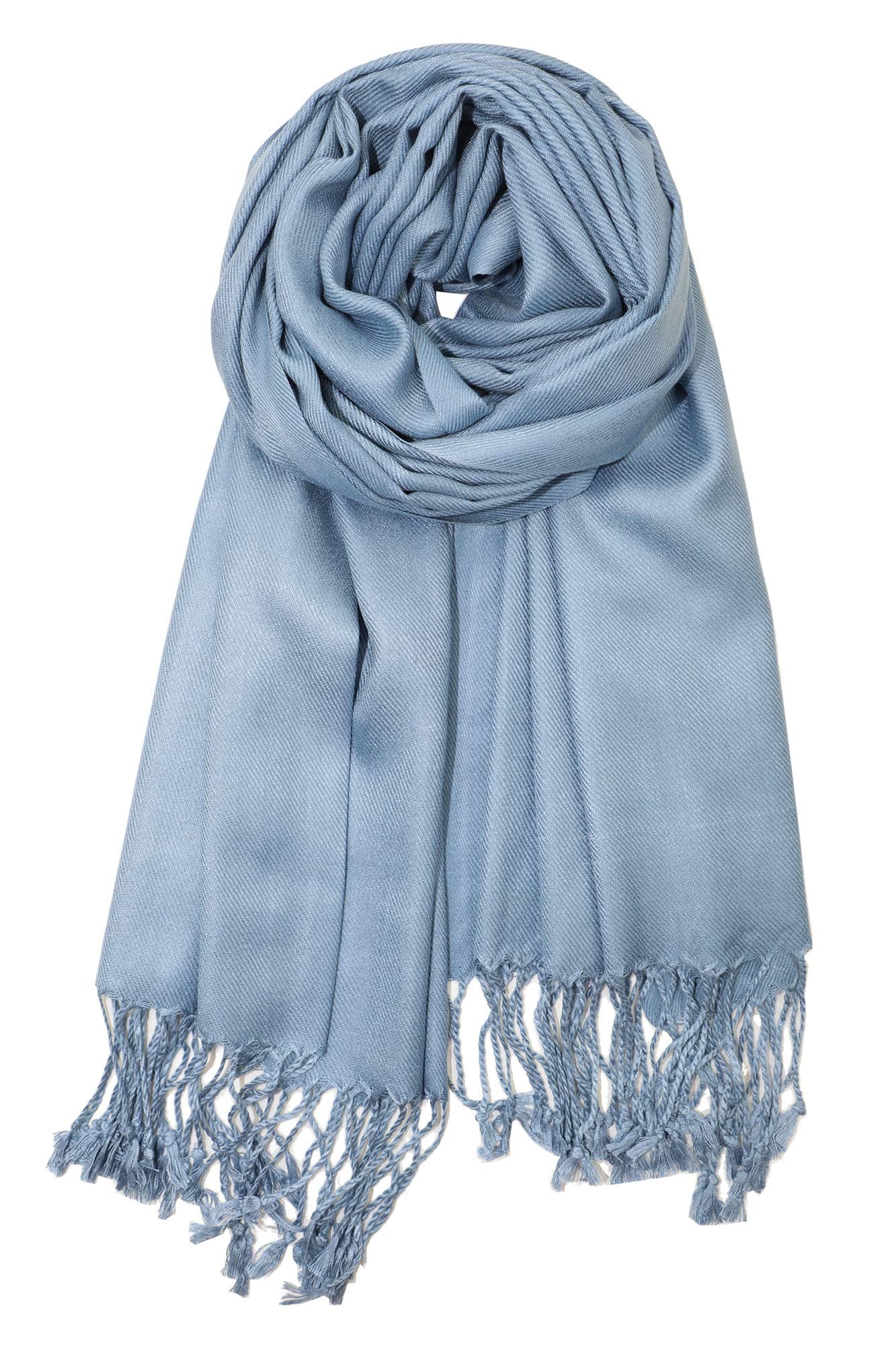 AchilleaLarge Soft Silky Pashmina Shawl Wrap Scarf in Solid Colors
