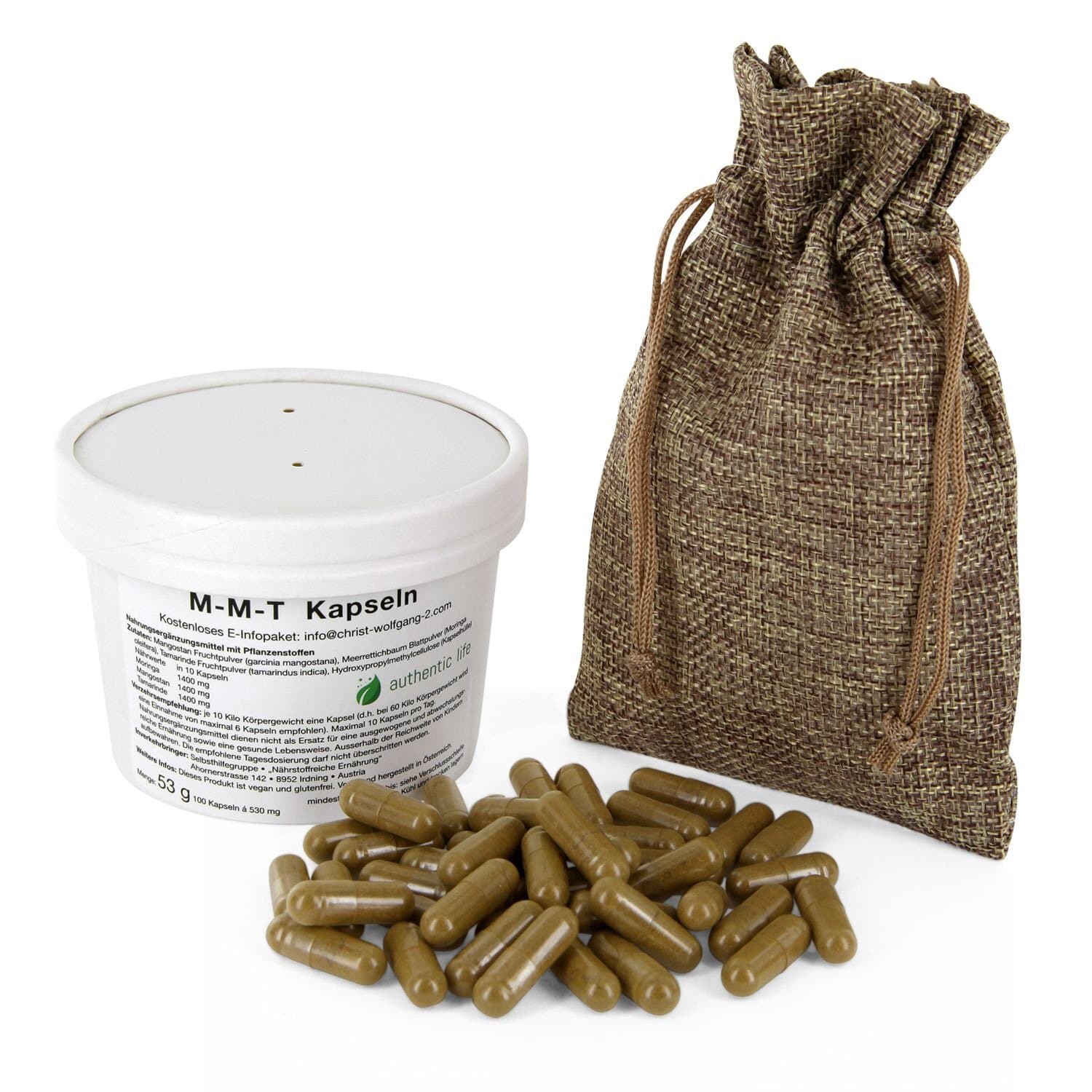 Fat burning complex - M-M-T capsules - Moringa olifeira + and mangosteen (Garcinia Cambogia) + Senne alexandria - 100 vegan capsules in carton - premium quality