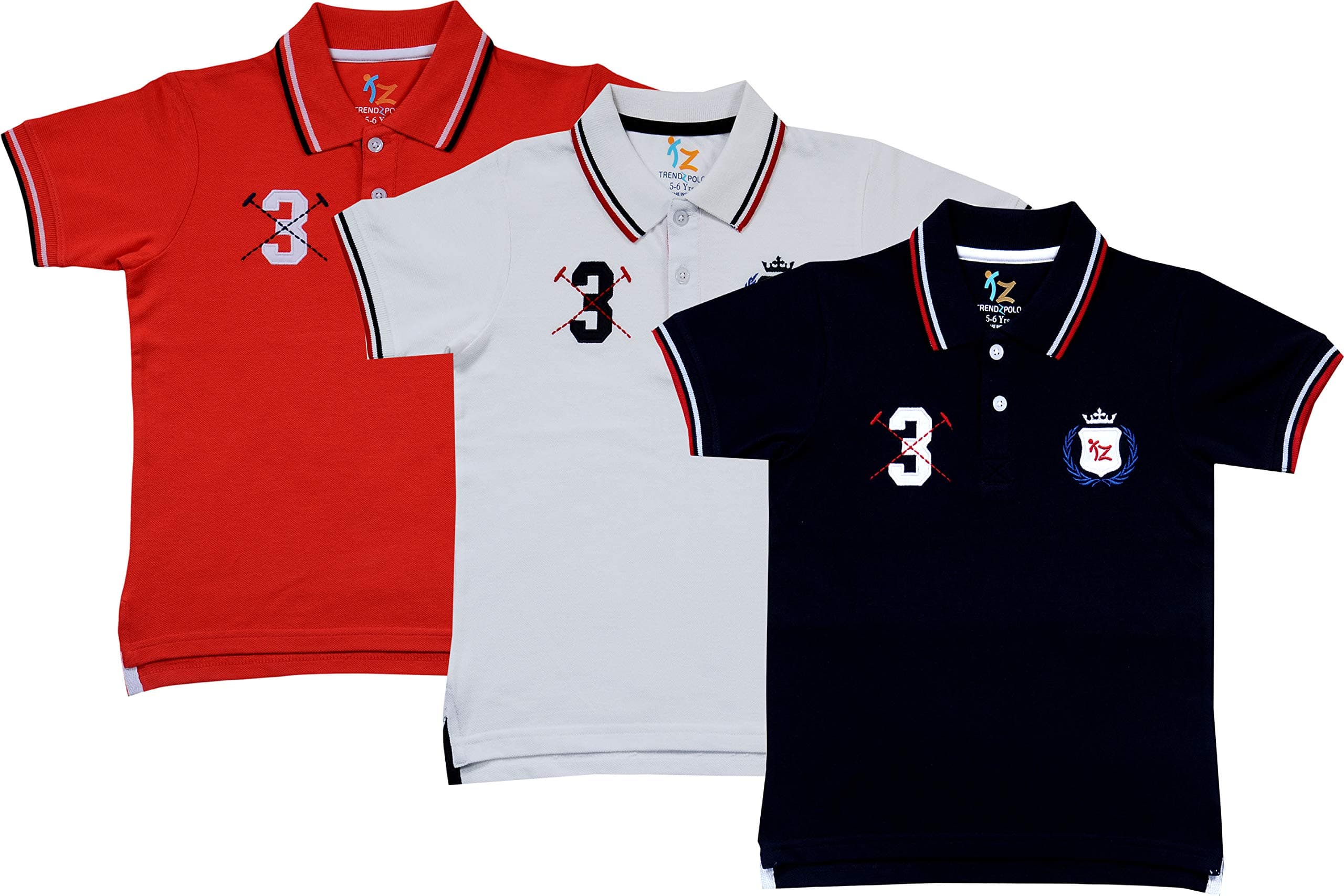 trendz polo T-Shirts for Boys(Combo Pack)