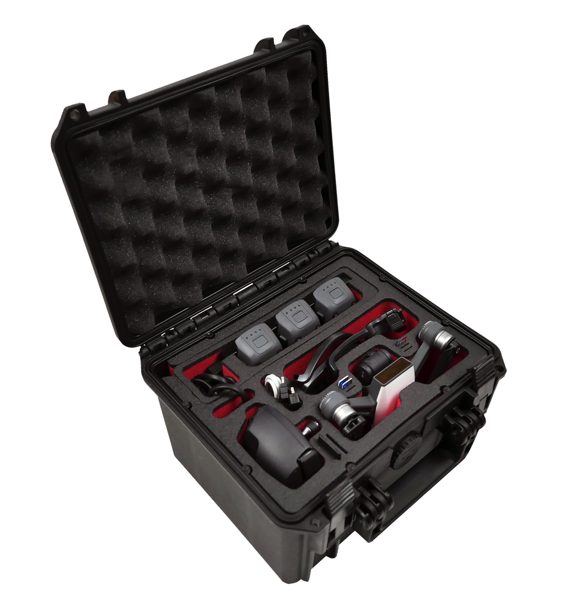 Professional Carrying Case for DJI Spark"Fly More Plus", Battery Charging Inside The Case. Space for The Fly More Combo Or Up to 6 Batteries, Waterproof Outdoor Case IP67, Made in Germany