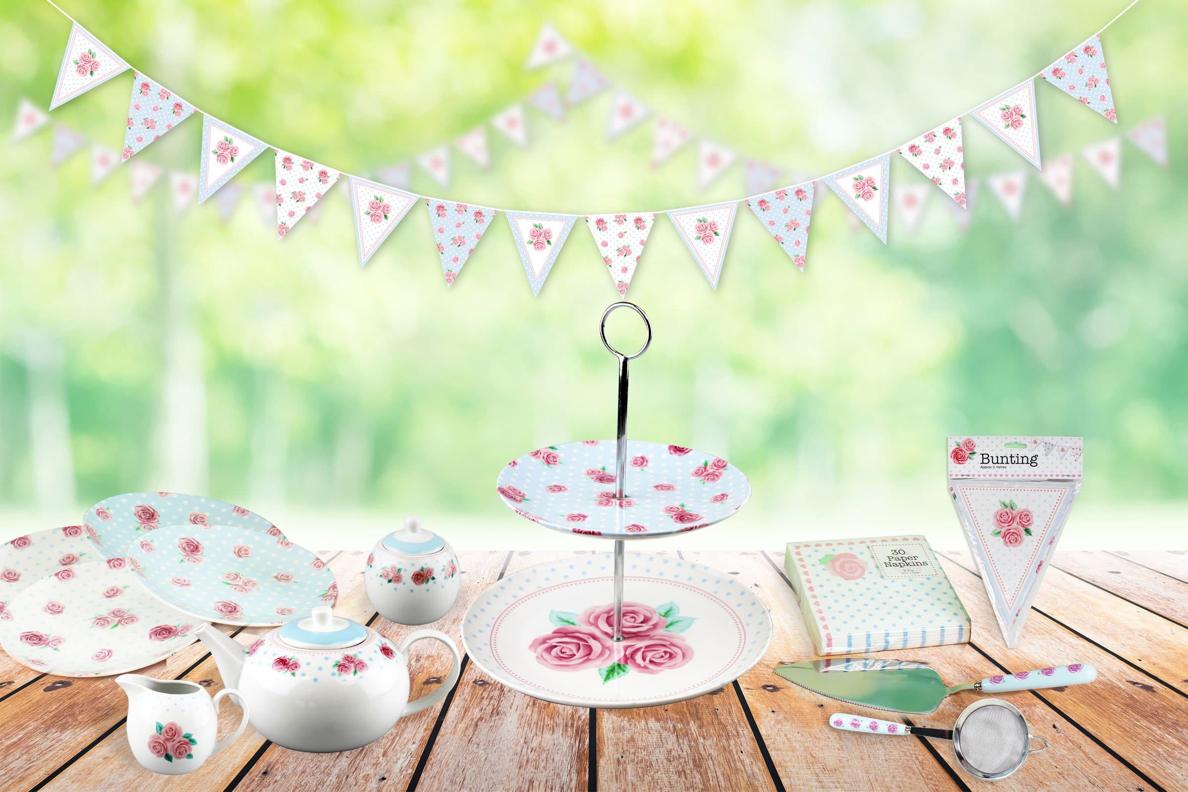Afternoon Tea Set Cake Stand Tea Pot Cake Slice Party Tableware Sugar Pot Treat