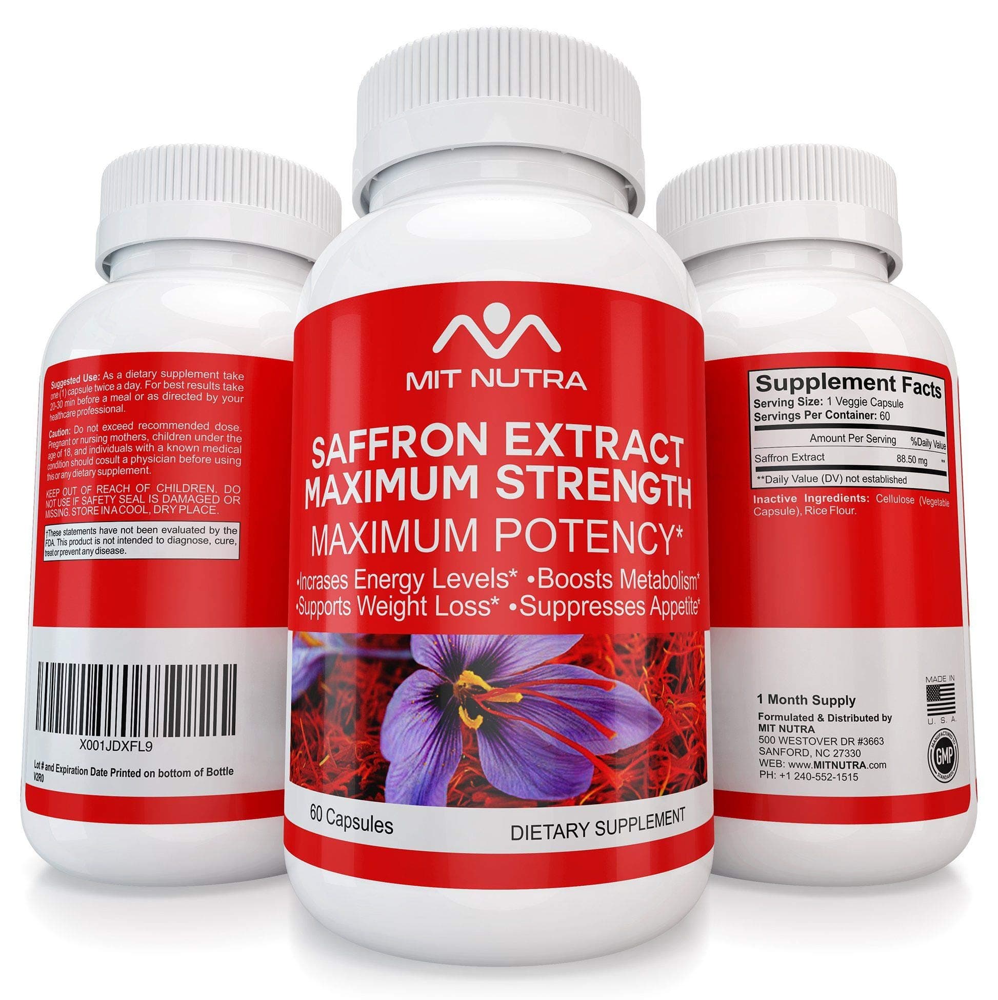 Saffron Extract - Maximum Strength Appetite Suppressant by MIT NUTRA