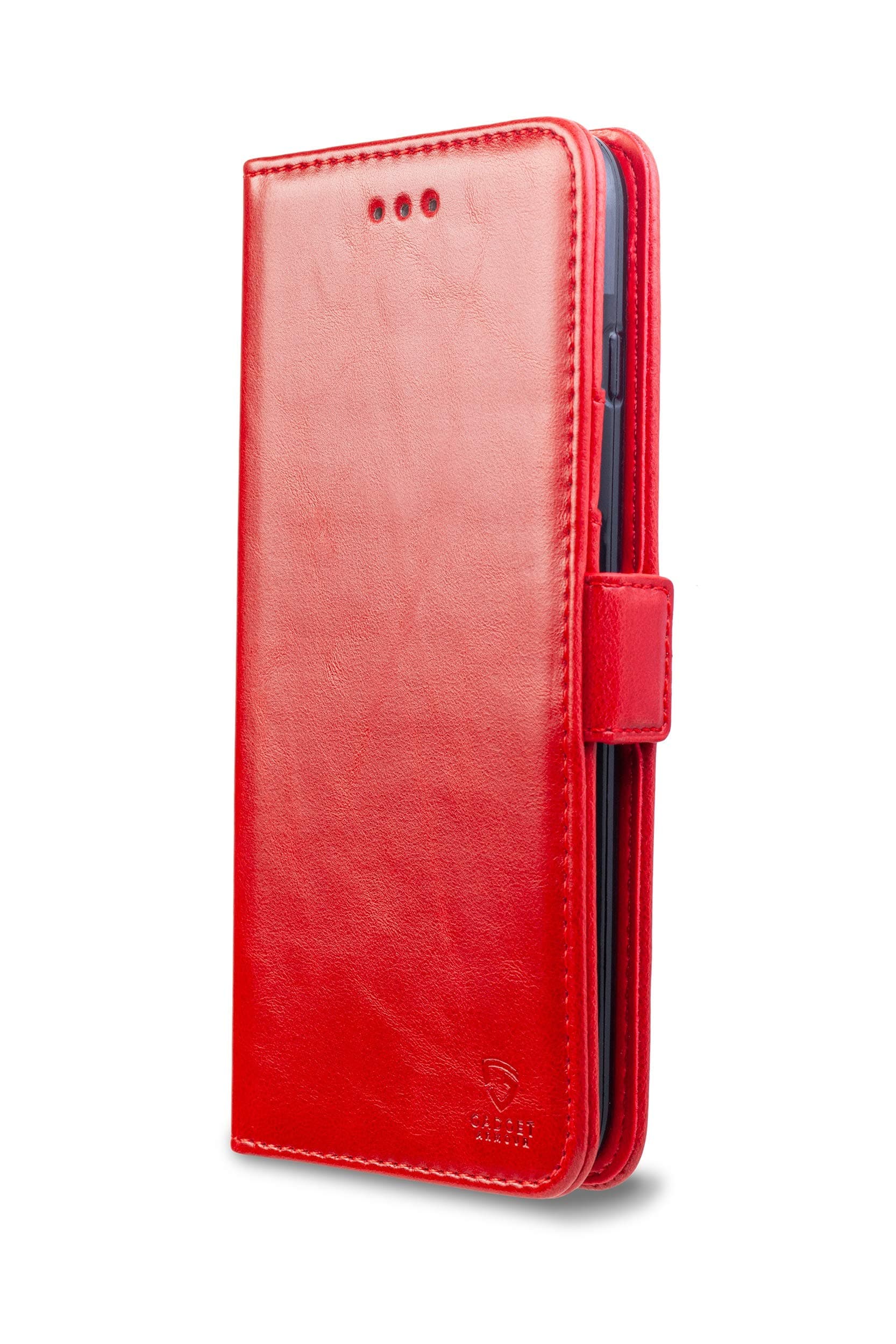 Gadget Armour iPhone Case - Premium Leather Magnetic Wallet Cover for 6/7/8 + Plus – Flip Design Screen Protector – Kickstand For Video Viewing - Supports Wireless Charging - UK Based Company