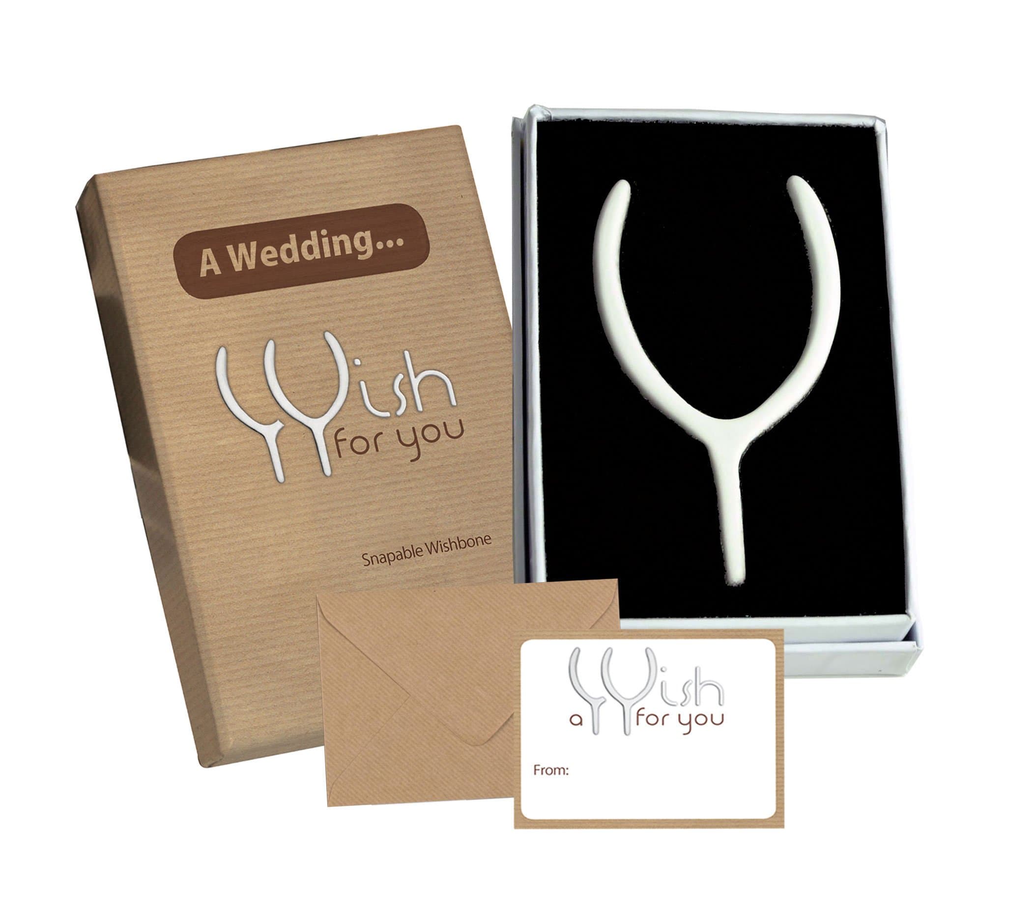 Wedding Day Snapable Wishbone Gift & Card From Jemsideas. Perfect Keepsake/Favour/Favor/Present For A Bride & Groom, Wife To Be, Husband To Be, Friend, Bridesmaid, Best Man, Flower Girl, Page Boy (Wedding)