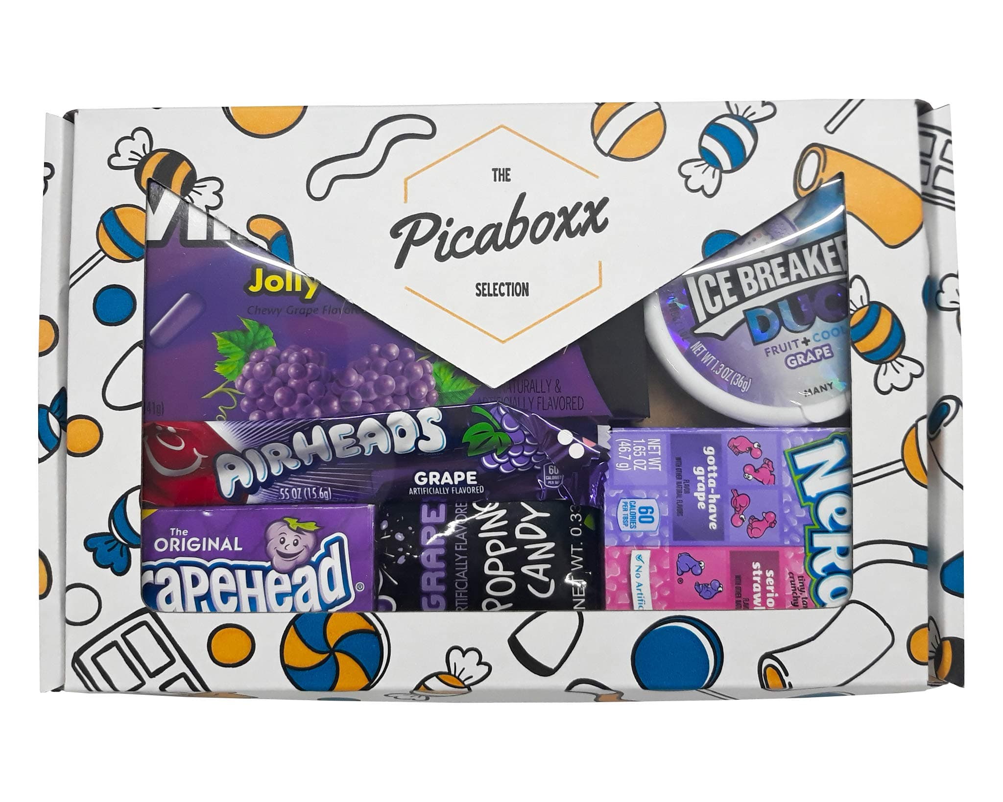 Picaboxx Grape Selection American Candy Selection Gift Box – 6 Products Selection