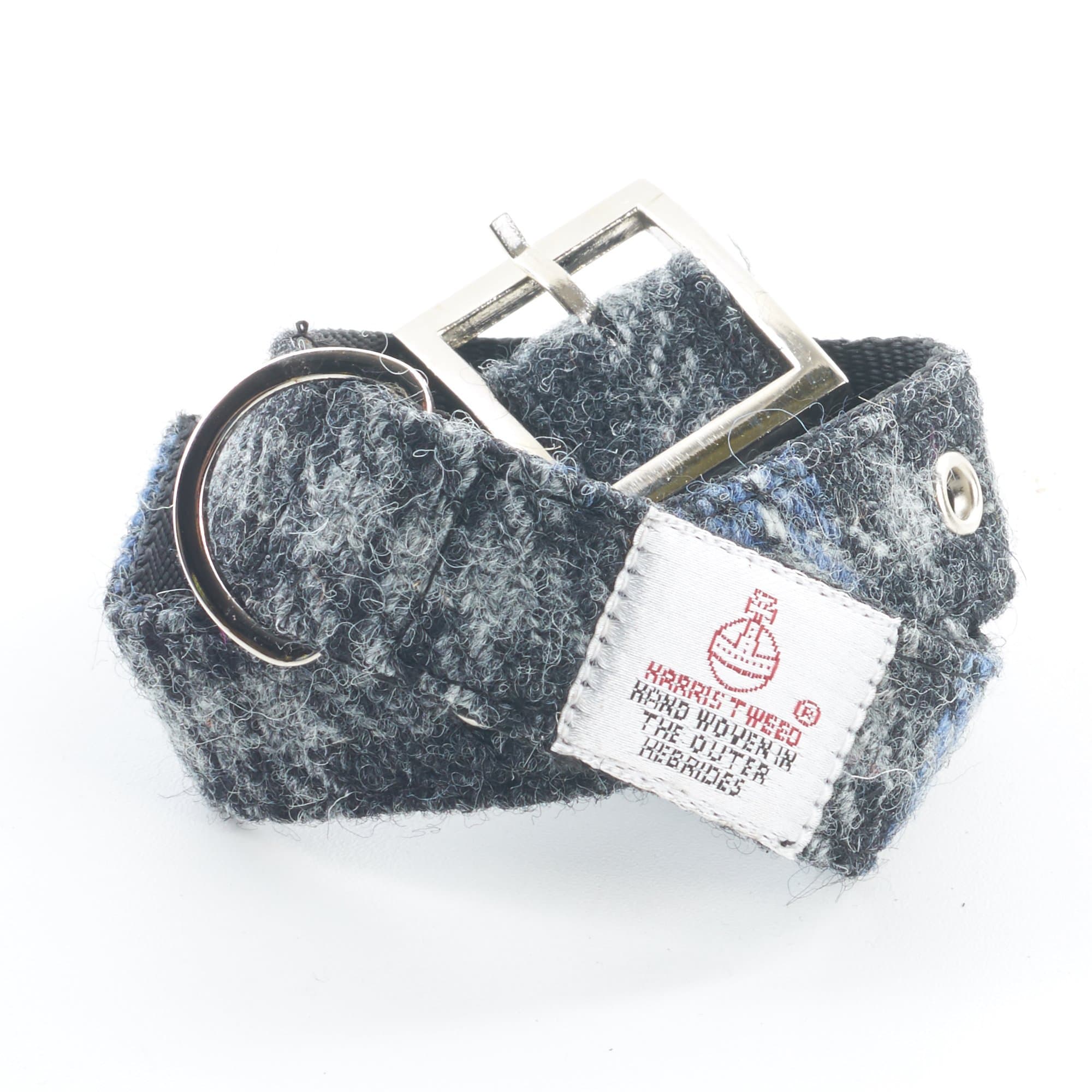 Hebridean Ice Dog Collar in Stunning Harris Tweed (Medium)