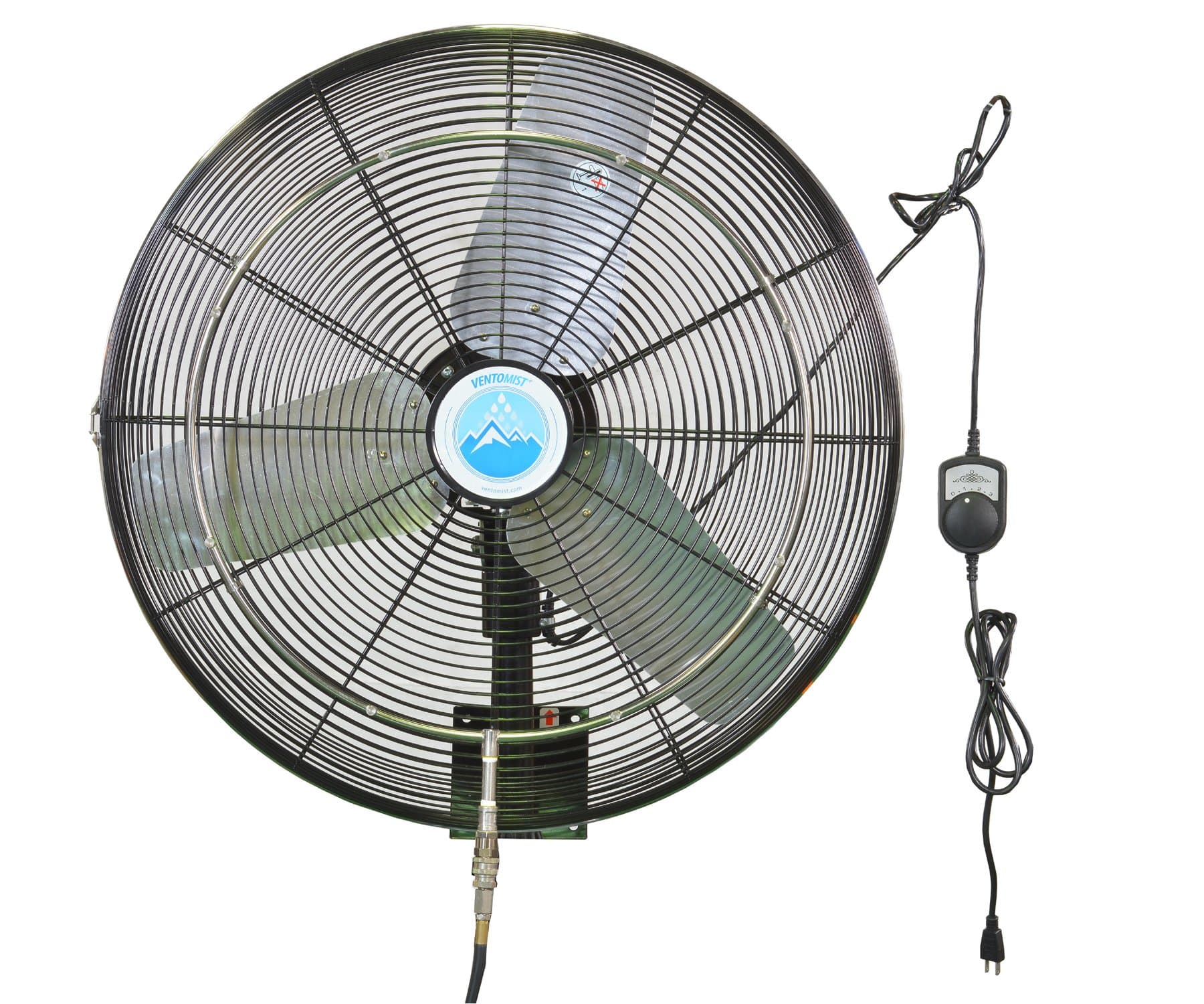 Ventomist VTPFH-30B-OSC-WM Premium Head with Wall Mount, 30"-Requires an Additional Pump to Function as high Pressure misting Fan, Black