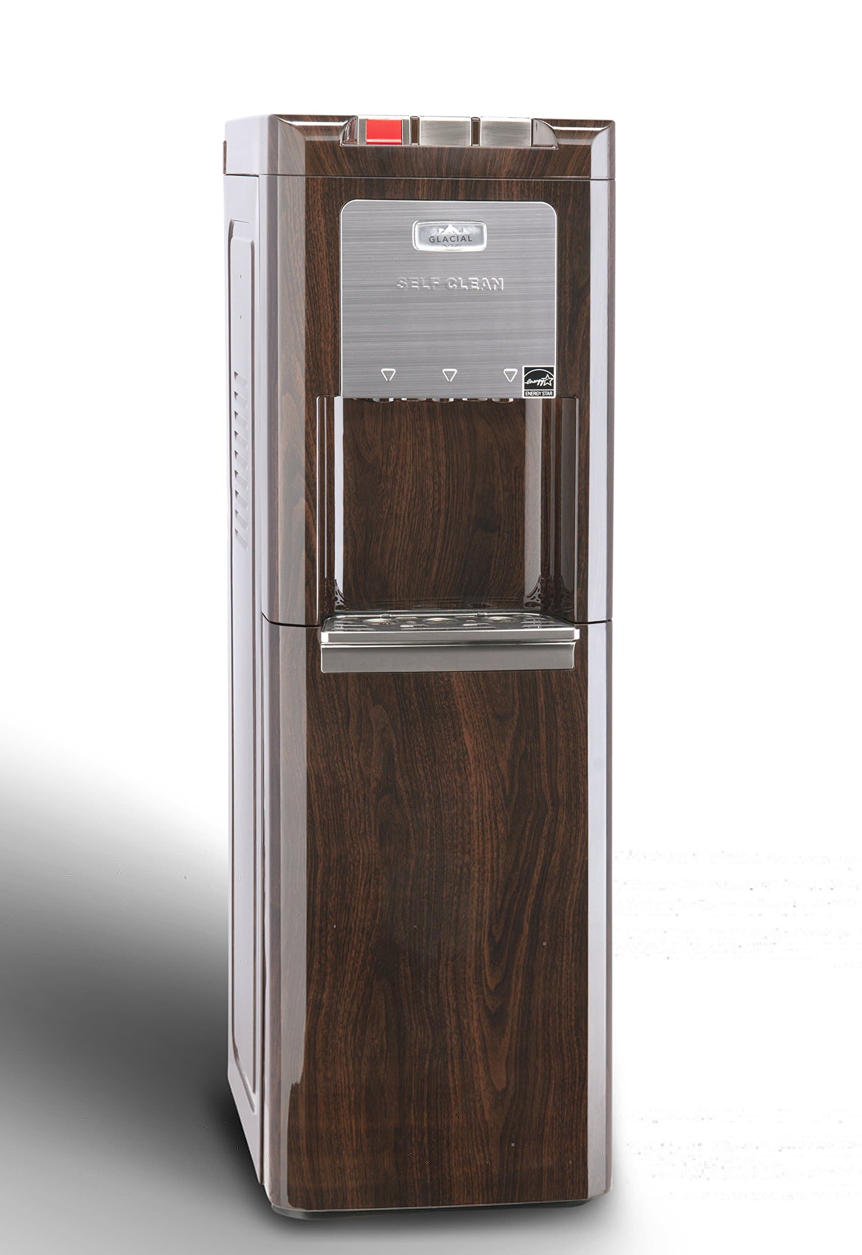 Glacial Dark Walnut Bottom Loading Commercial Water Cooler, Self Cleaning