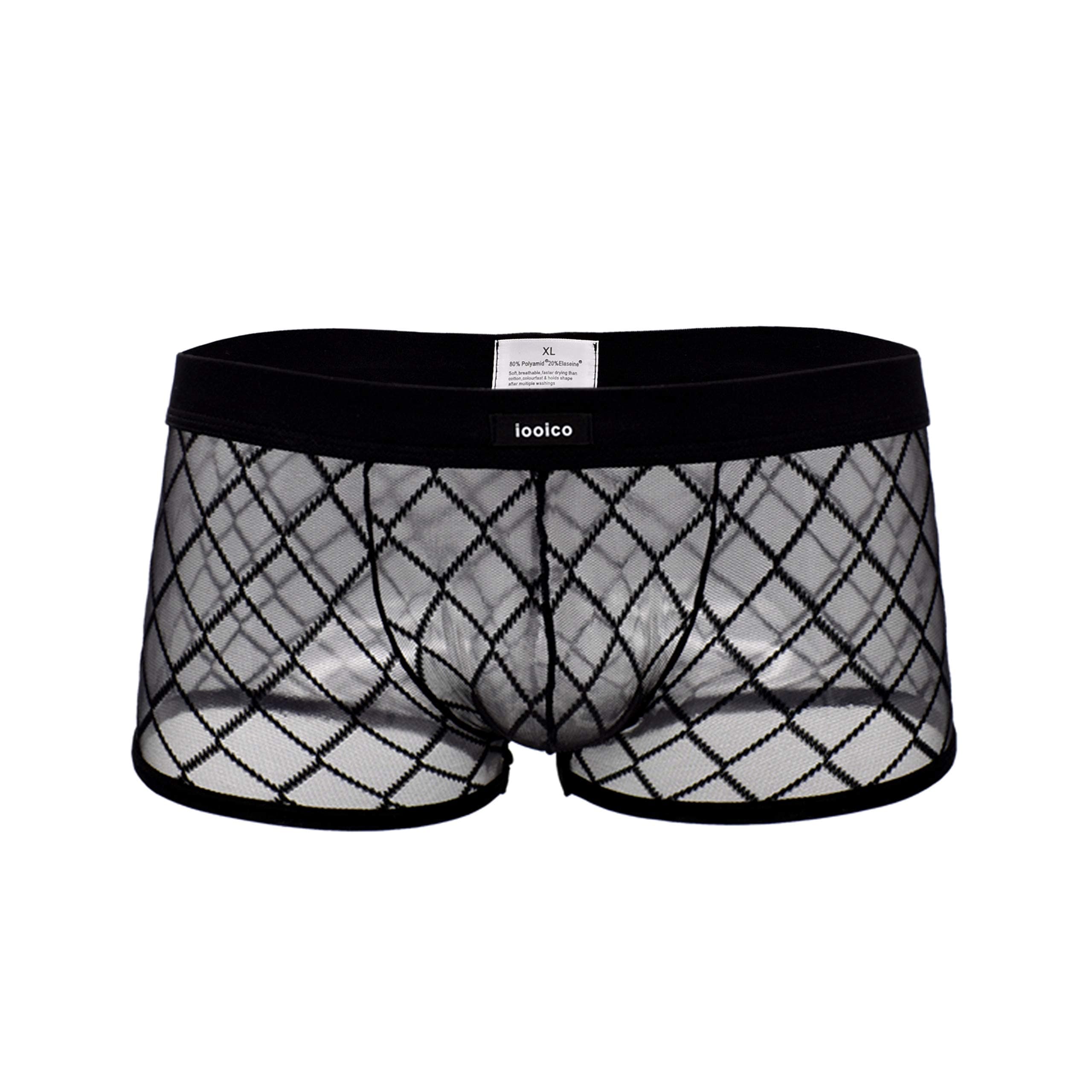 Men's Boxer Briefs, Soft Mesh Underpants See-Through Air 2.0 Underwear - Honeycomb mesh design