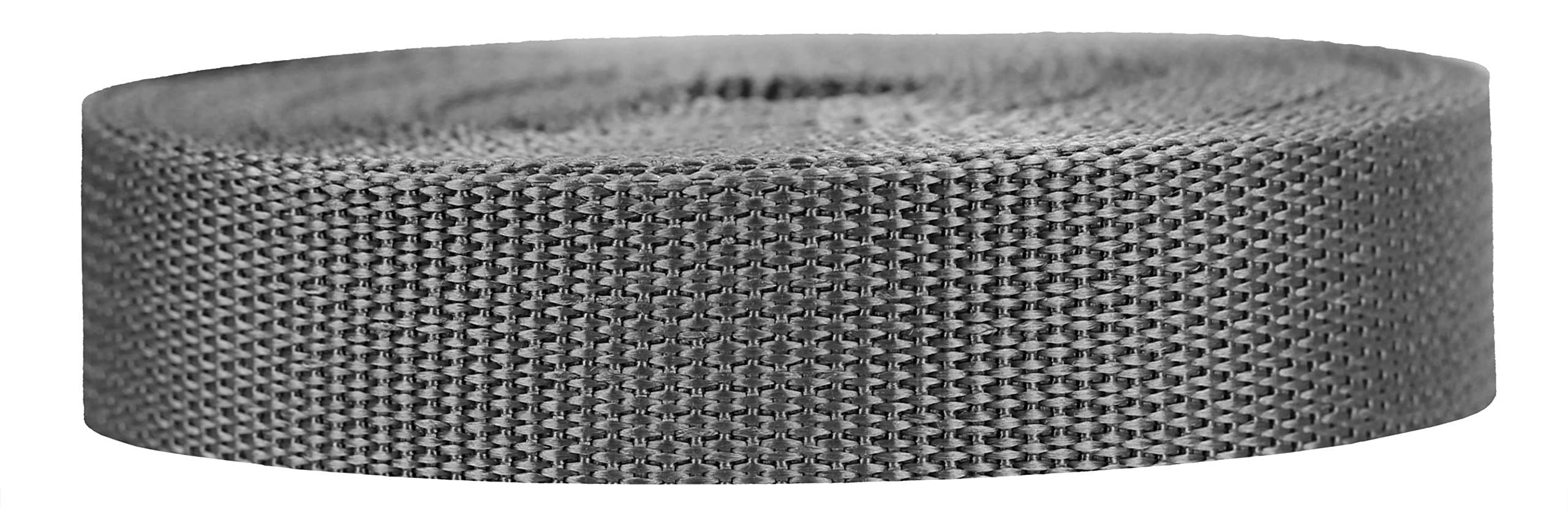 Strapworks Lightweight Polypropylene Webbing - Poly Strapping for Outdoor DIY Gear Repair, Pet Collars, Crafts – 1 Inch by 10, 25, or 50 Yards, Over 20 Colors