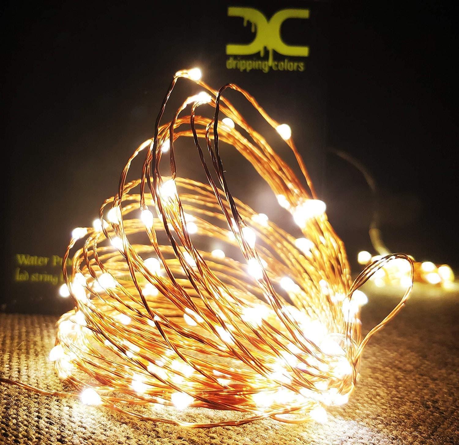 dripping colors 3 Meters 30 LEDs USB Operated Waterproof String Lights (Warm White/Yellow)