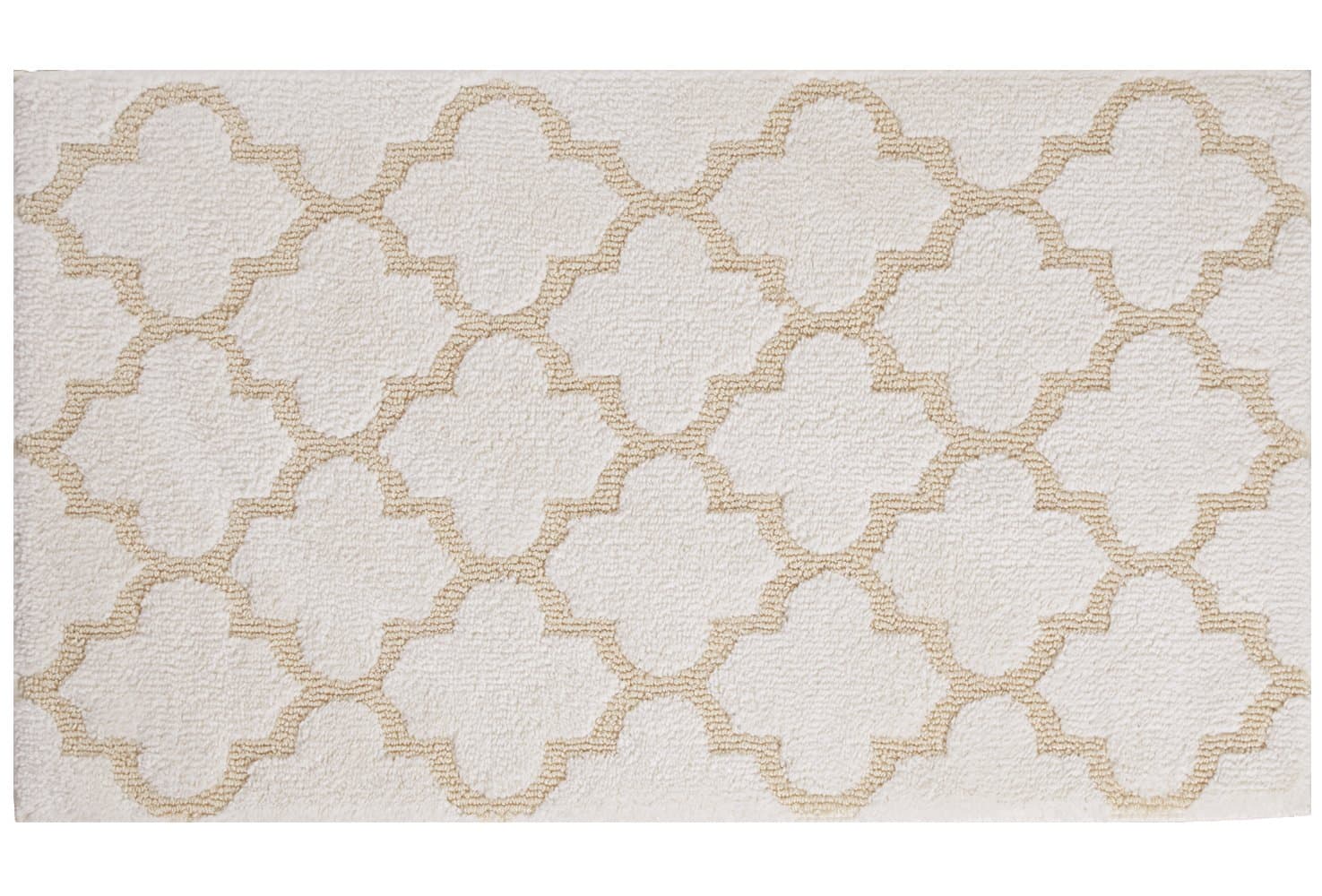 Stainmaster Trusoft Lattice Design Bath Rug, 24 by 40-Inch, Fresh Cream