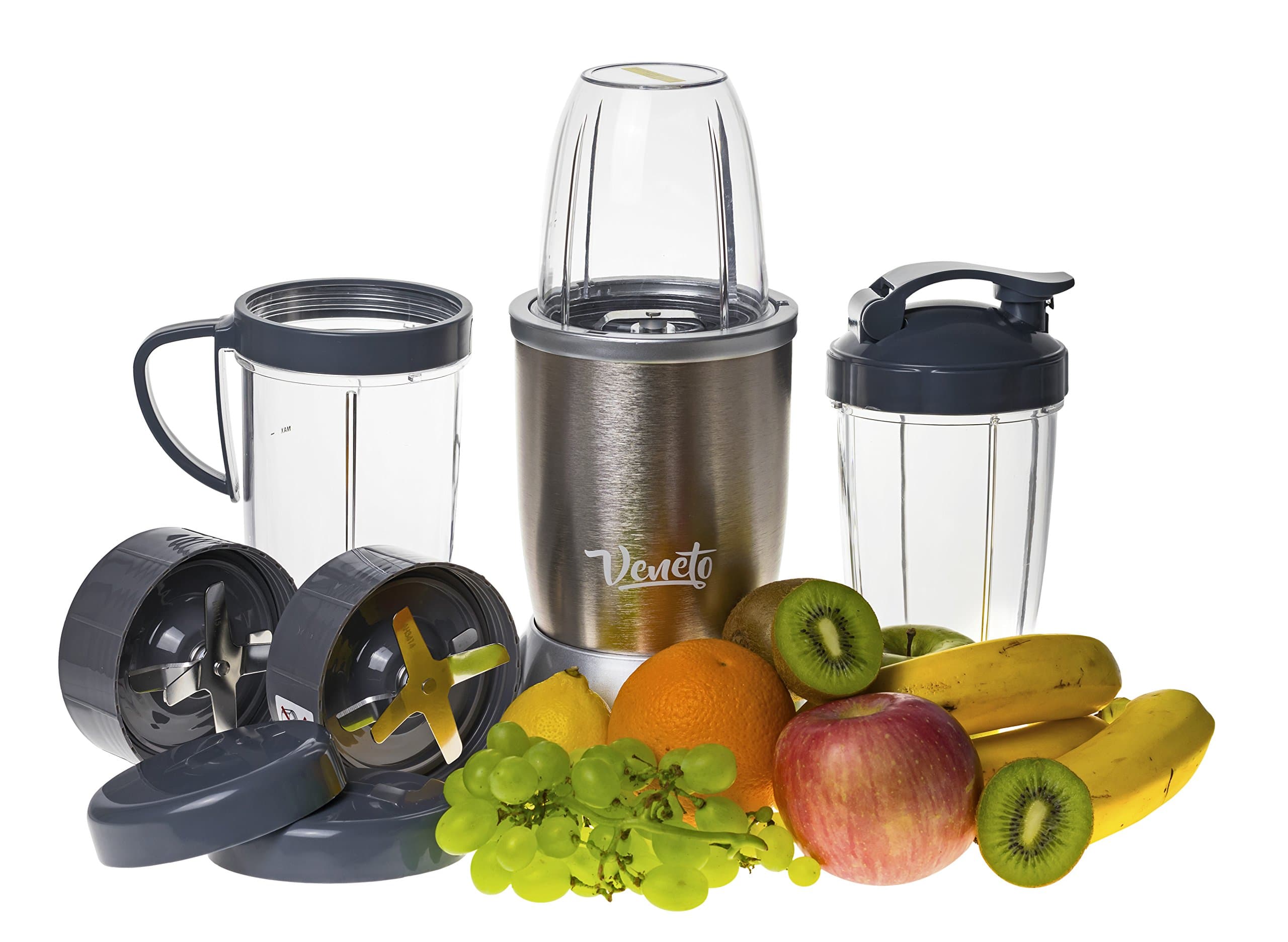 Veneto Kitchen’s 900 W Blender 13-Piece Bullet Pulverizing System Including Cups And Extra Blades (Gold)