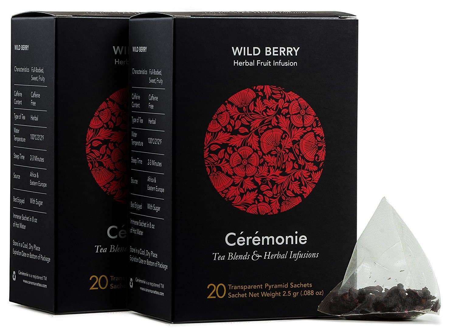 Wild Berry Herbal Fruit Infusion Tea - 2 Pack (Full-Bodied, Sweet, Fruity)