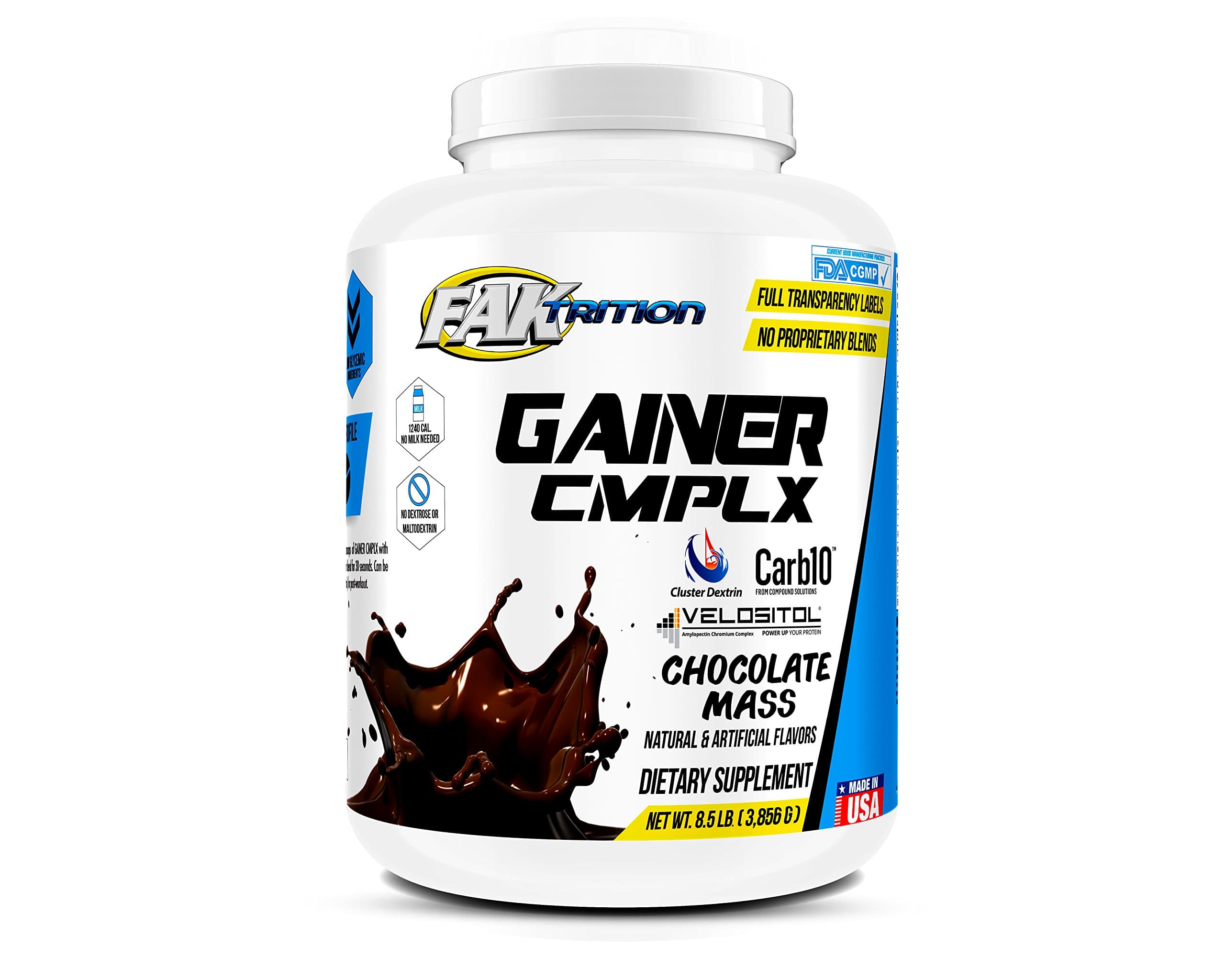 Gainer Complex Chocolate Mass -Cluster Dextrin - Faktrition - Made in The USA