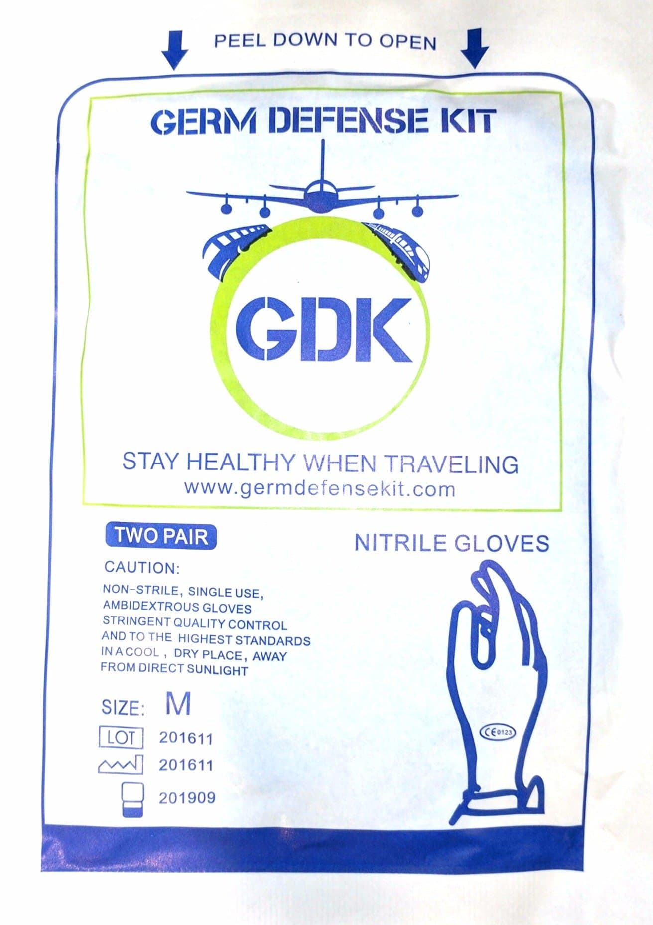 GDK Nitrile Work Gloves - 25 Individually Wrapped 2-Pair Packs of Latex & Powder-Free Disposable Gloves- Size Medium, Fits Most (Qty. 25 x 2-Pair Multi-Packs - Great Value)