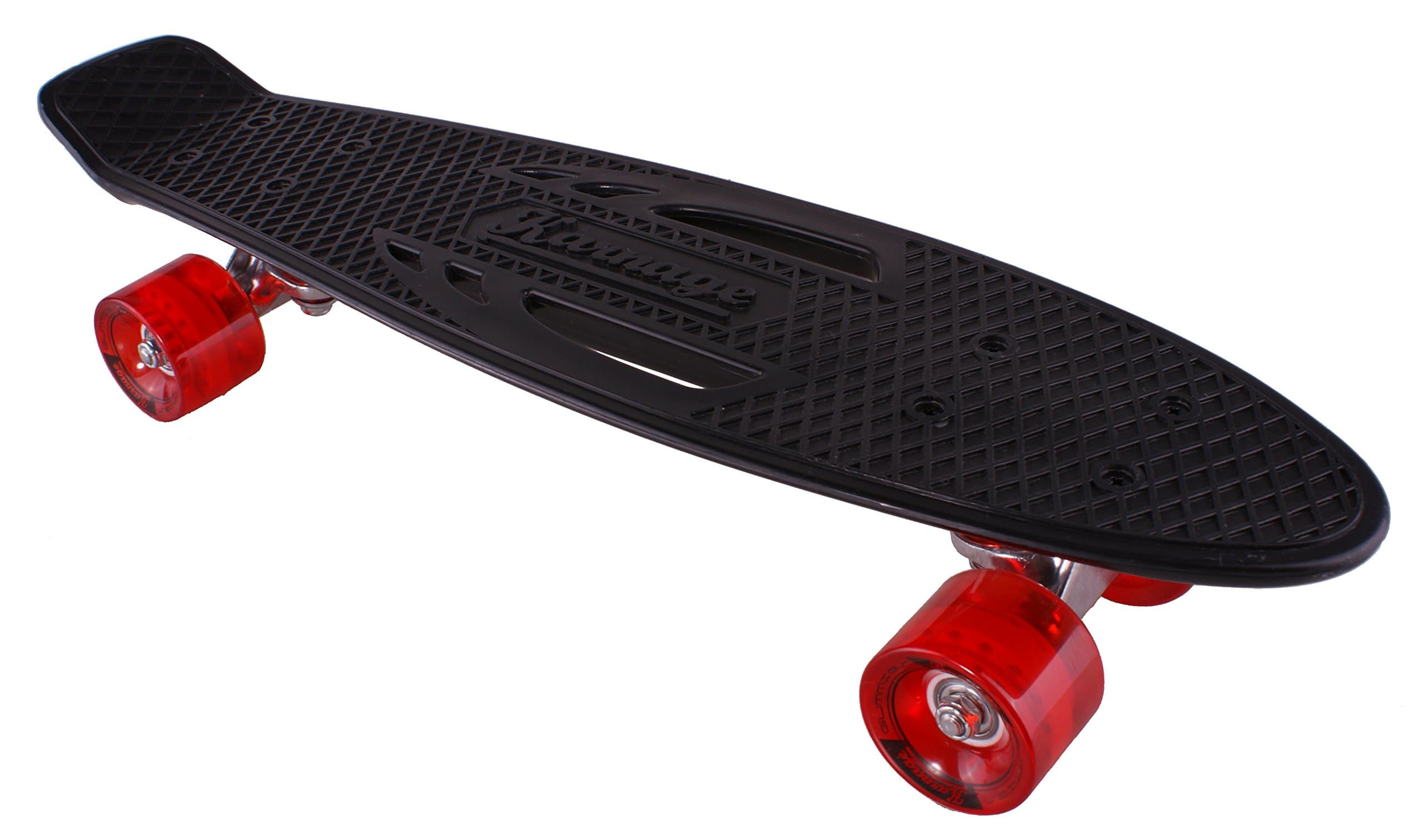 Karnage Retro Cruiser Skateboard (Black/Red)