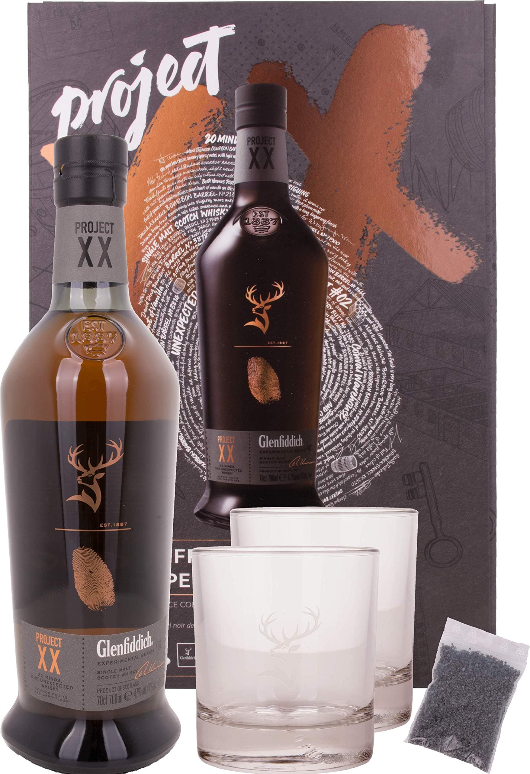 Glenfiddich Project XX With Two Branded Glasses In A Gift Box 1x70 Cl 47%