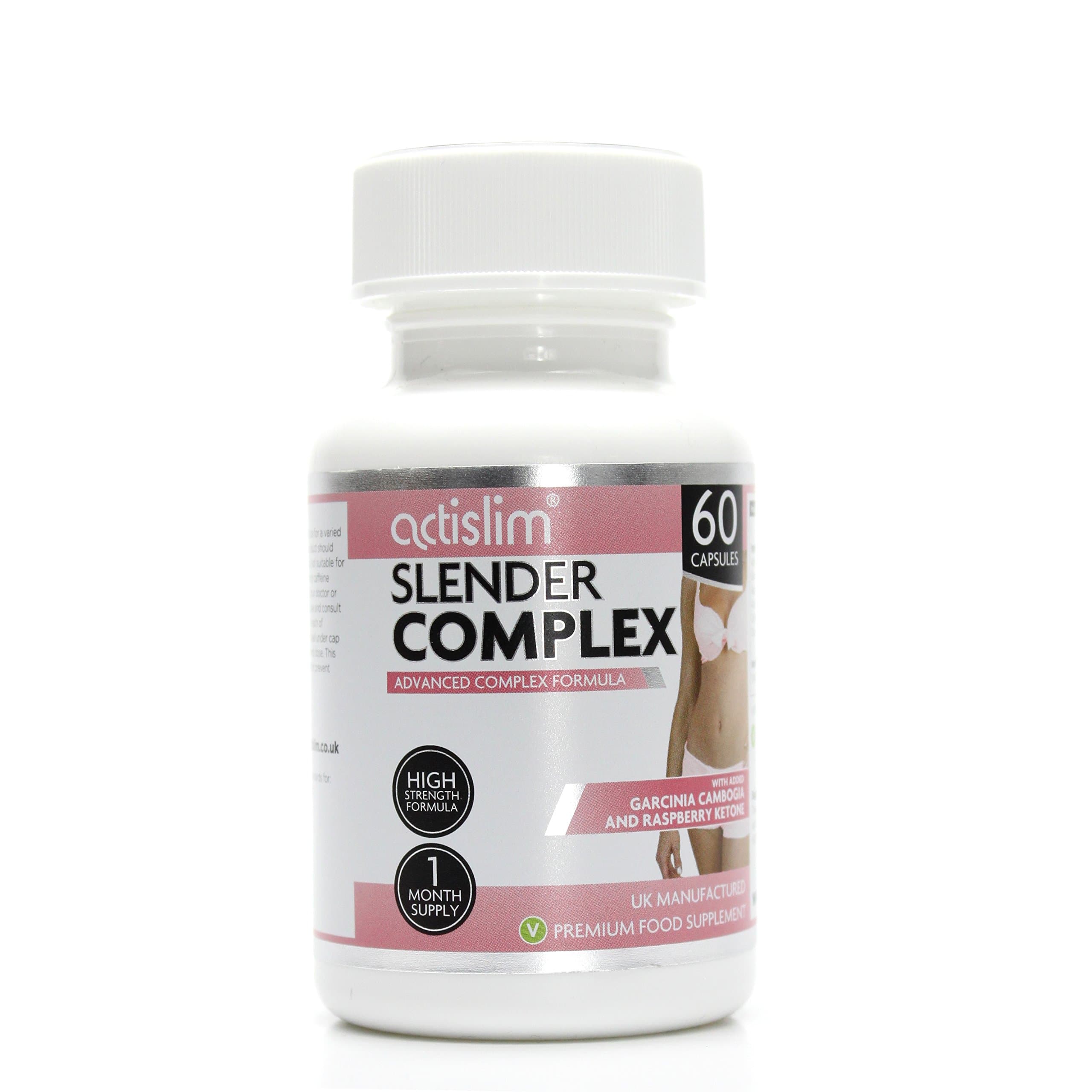 New Actislim Slender Complex, High Strength Formula, The Perfect Weight Loss Supplement Women, 60 Capsules - 1 Month Supply, 100% Suitable For Vegetarians, Free 7 Day Plan With Every Order