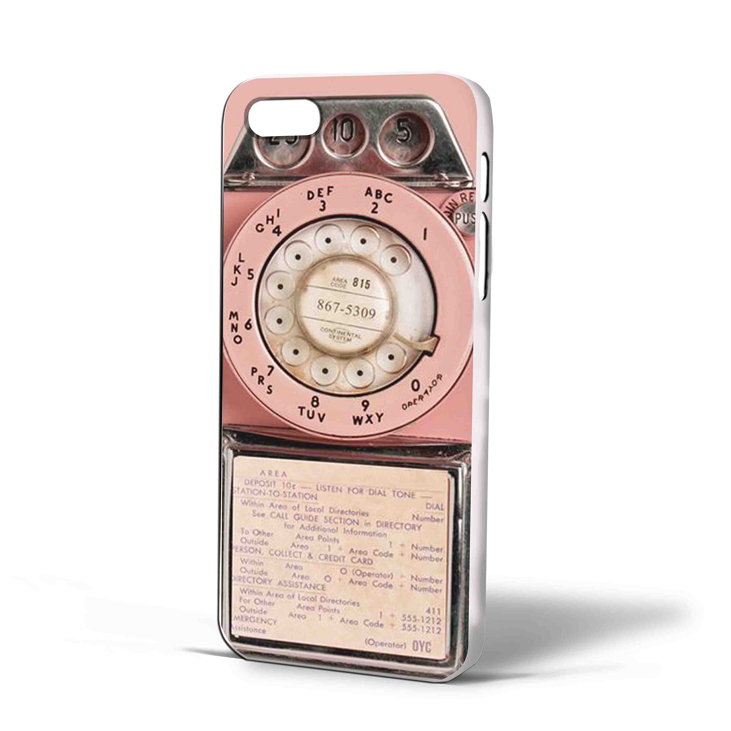 Vintage Pink Payphone for iPhone Case (iPhone 6 White)