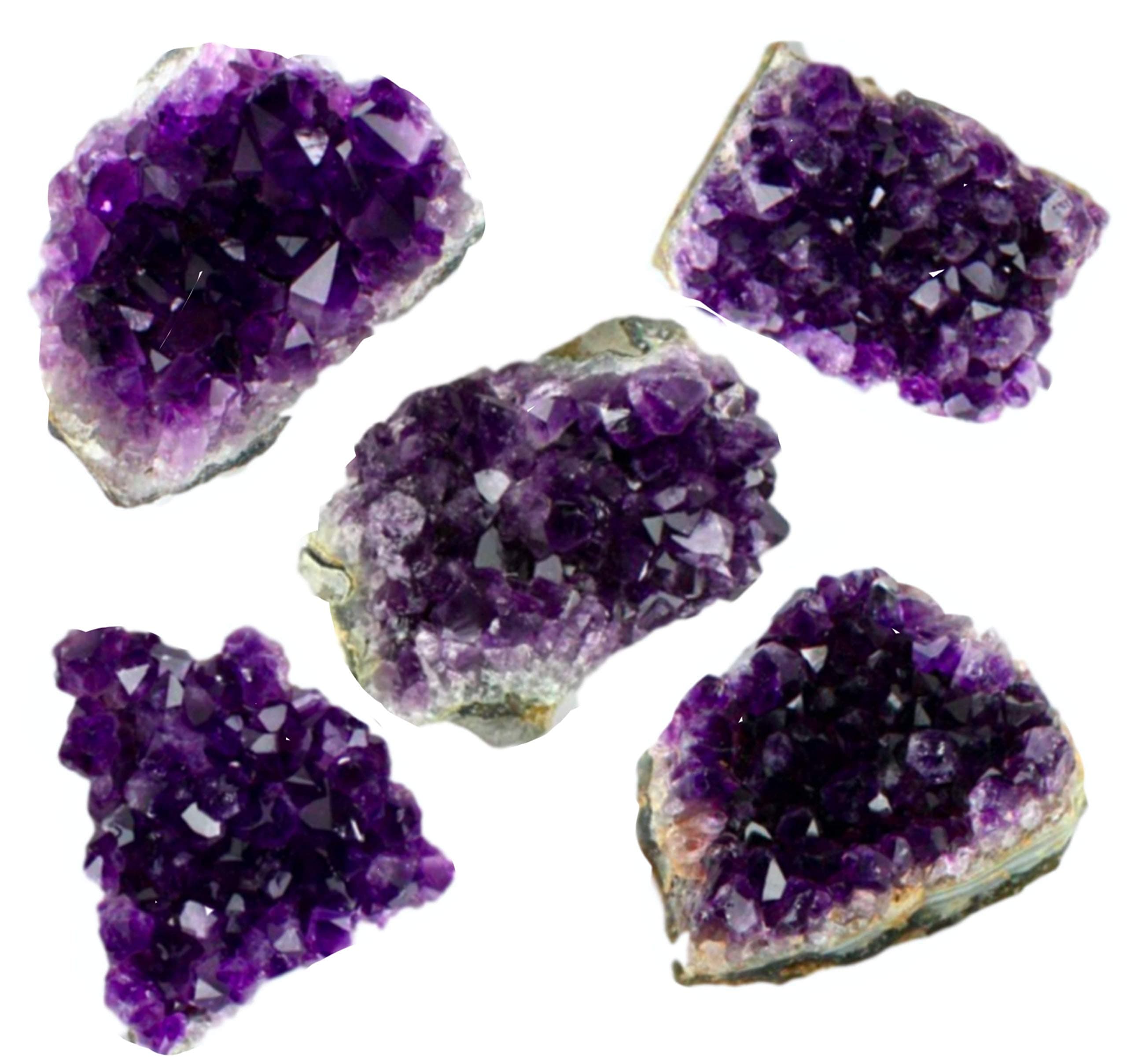 1 pound Sparkly, Deep Purple, Medium amethyst clusters from Uruguay, 4-6 pcs, 2" size, approx. weighs 100 grams each. Expand your collection, add some purple power to your life! HEALING, Decor, Chakra