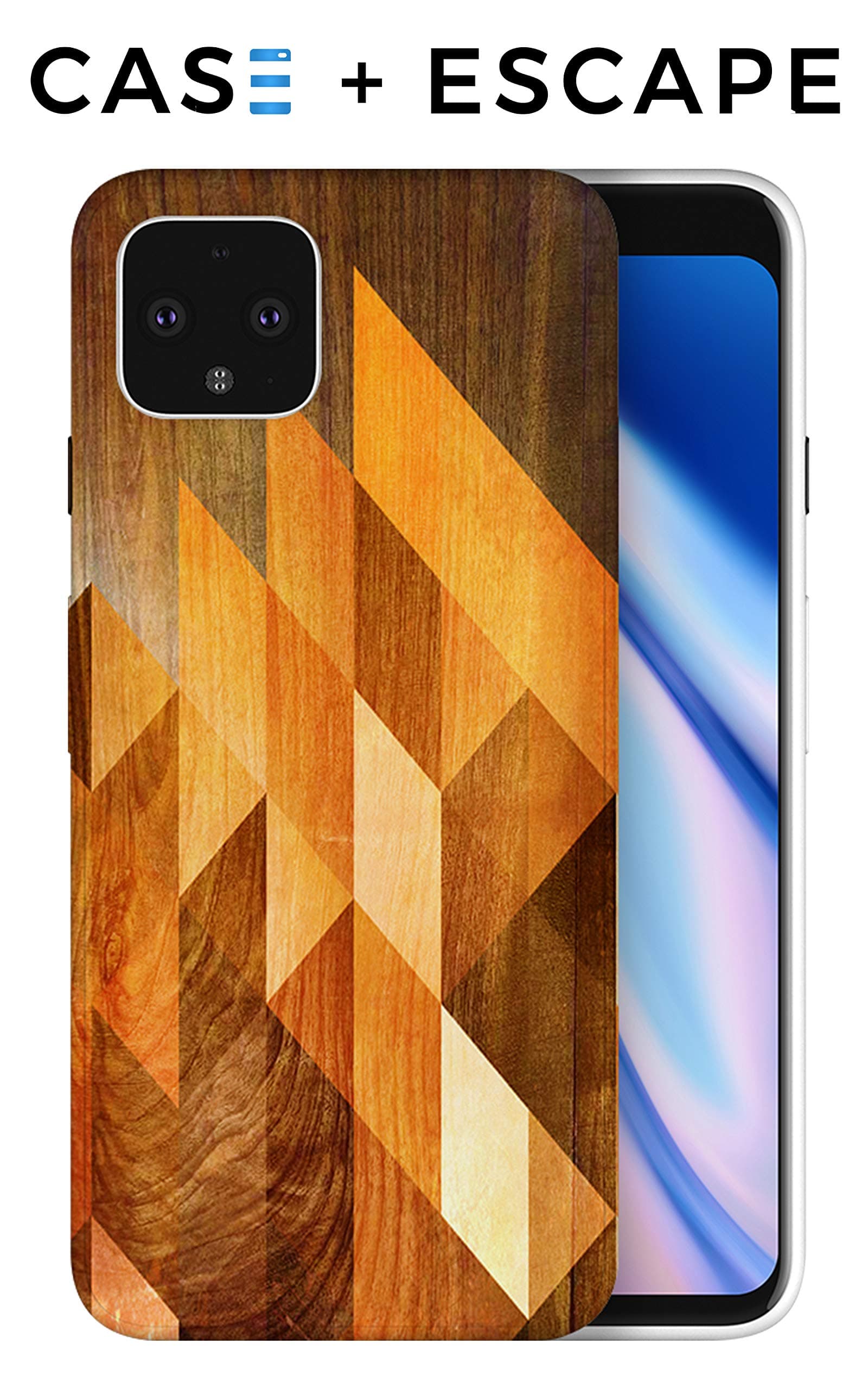Google Pixel 4 Phone Case - Case Escape - Nature Inspired - Wood Design - Impact Resistant - Matte Shell - Phone Case