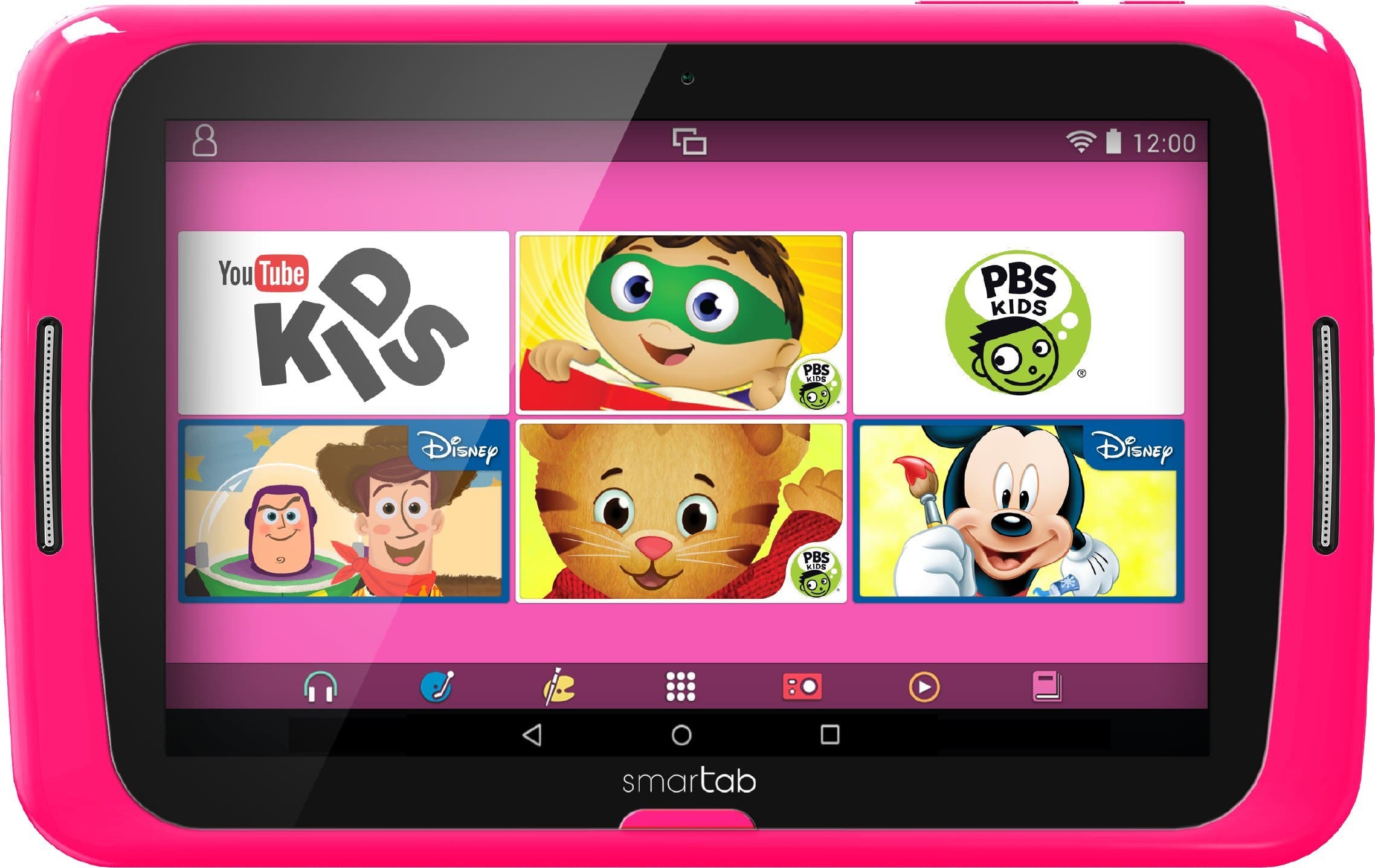 Smartab STJR700PK 7" Kids Tablet With Disney Apps, Android Lollipop 5.1, Quad Core, 8GB, Protective Bumper