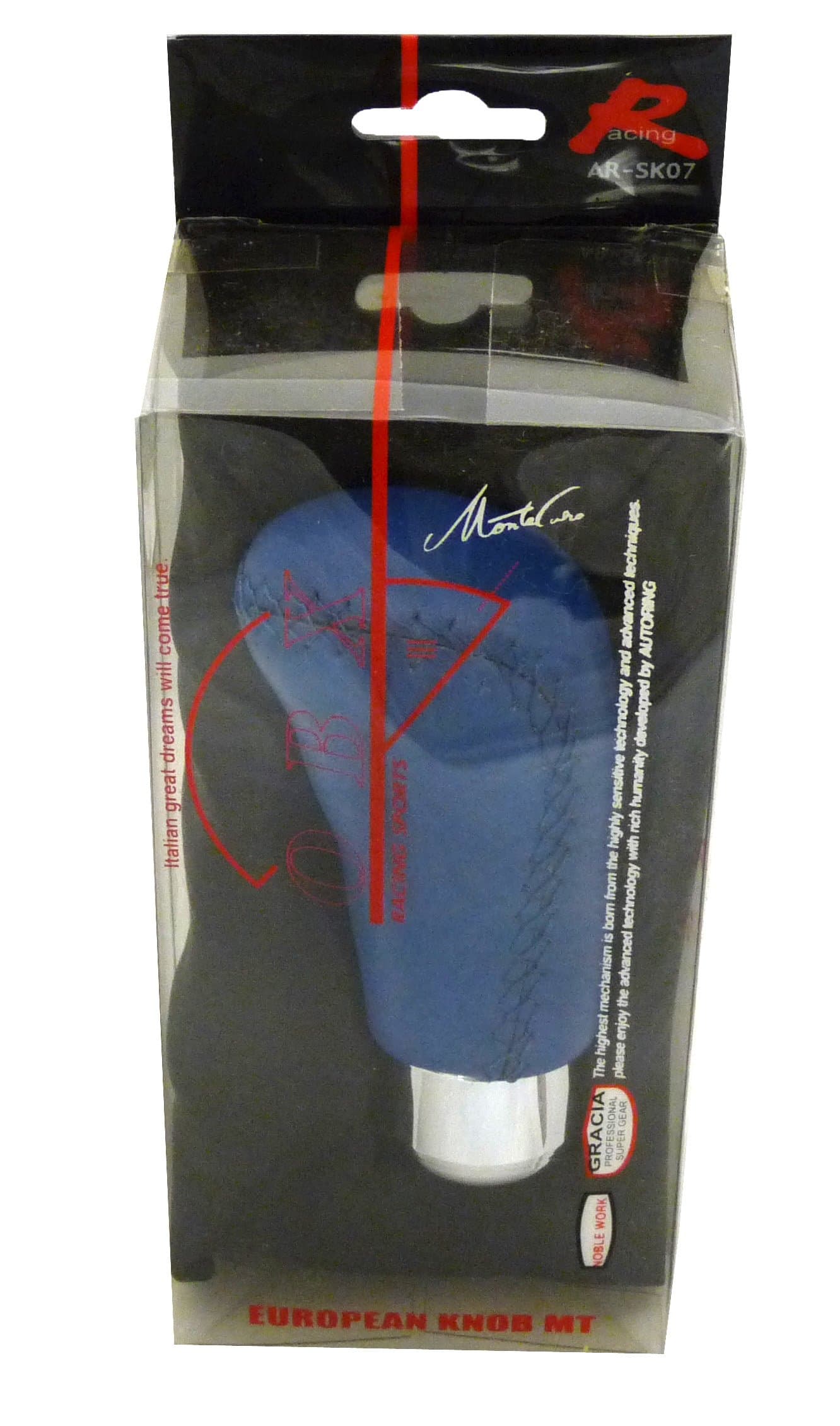 OBX Racing Universal PVC Leather Manual or Automatic Gear Shift Knob Black Blue Fits For Honda Acura Mazda Mitsubishi Nissan Infiniti Lexus Toyota Scion Subaru etc