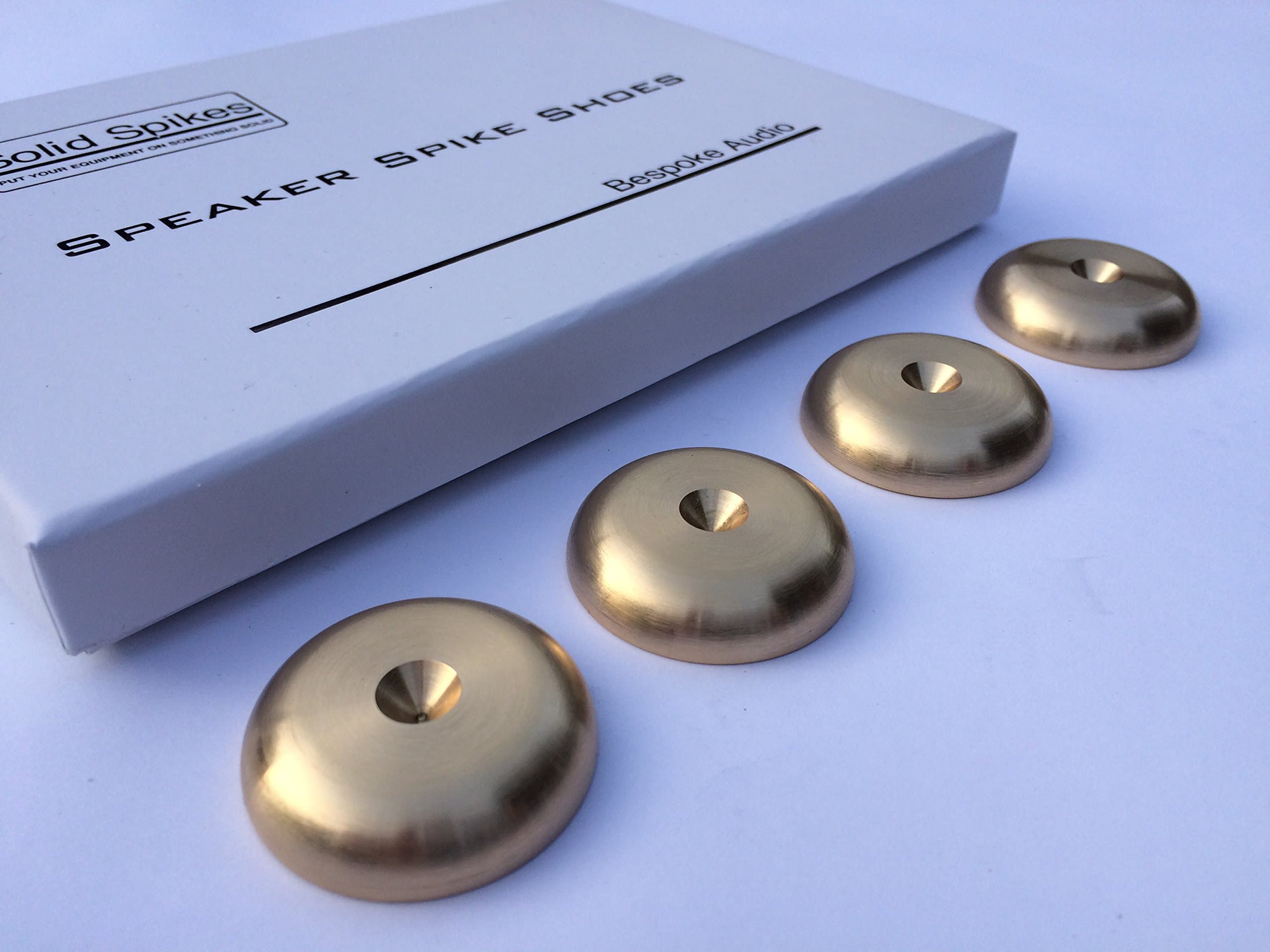 Solid Spikes Set of four Large brass HiFi Speaker Spike Shoes