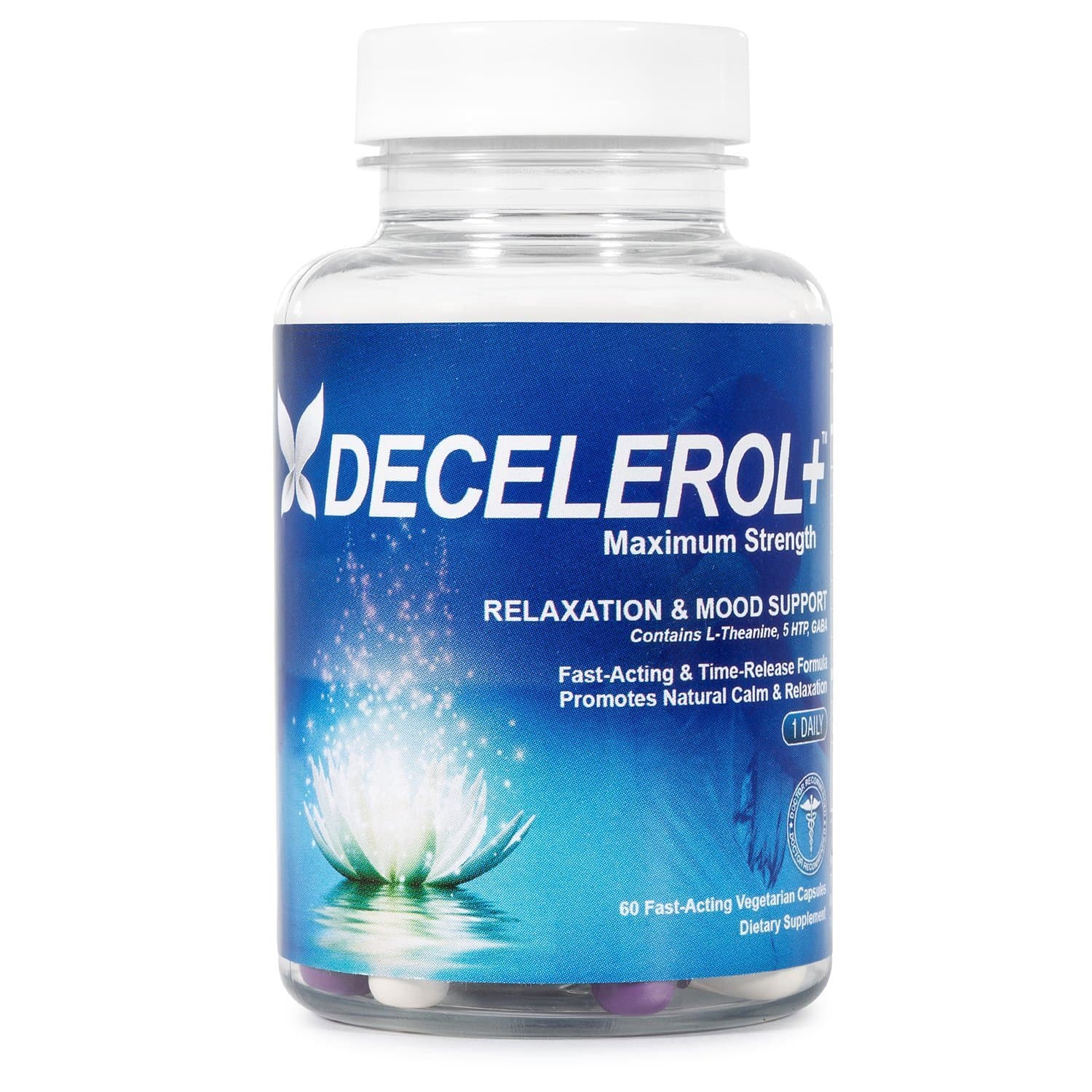 Decelerol+ Natural Anxiety Relief Supplement 60 Capsules