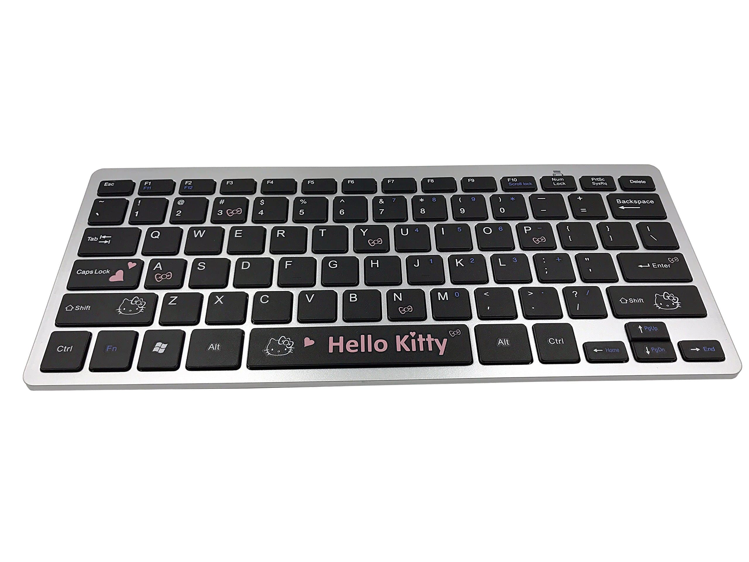 Cut3 Hello Kitty Wireless USB Scissor Structure Compact Keyboard (Black)