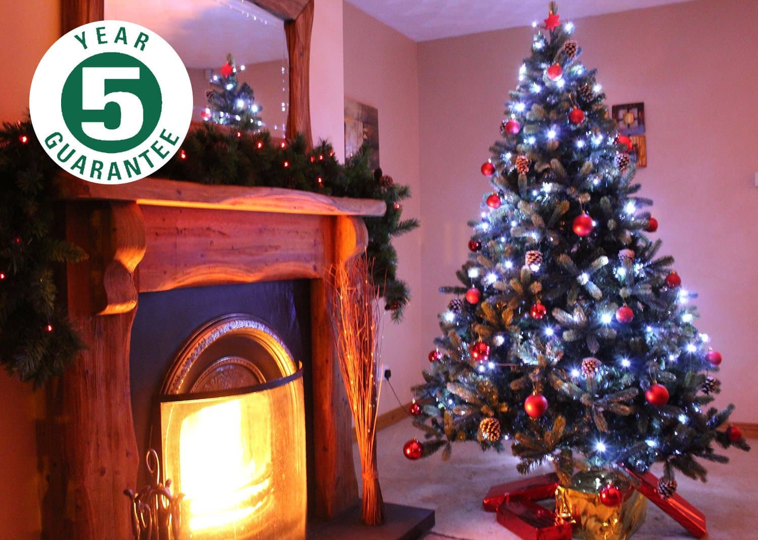 Best Artificial 6ft Hinged Christmas Tree Real Feel Tender Touch Pine Xmas Indoor 1253 PE/PVC Tips