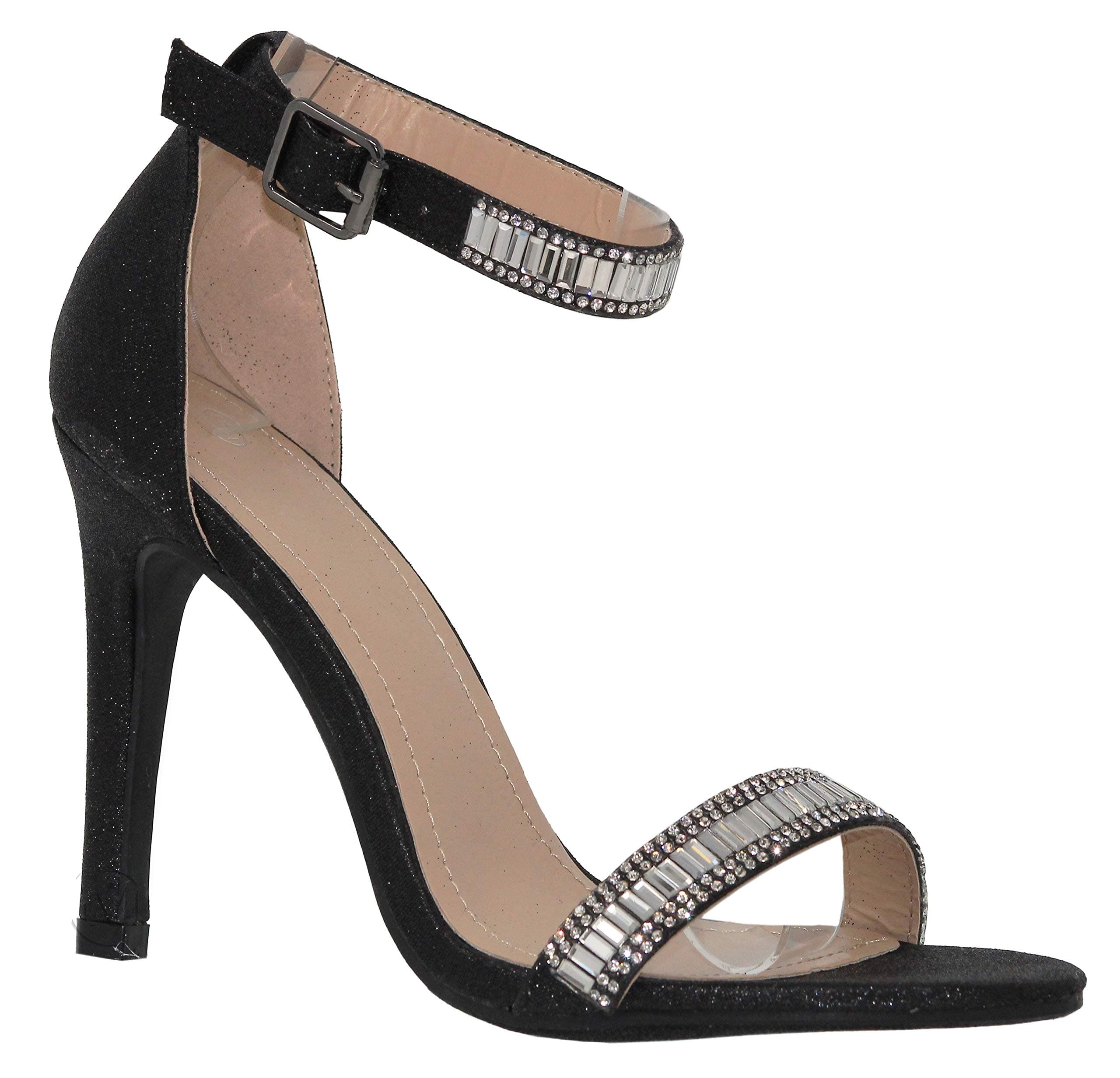 Women's Trendy Single Ankle Strap - Classy Sleek Simple Heel