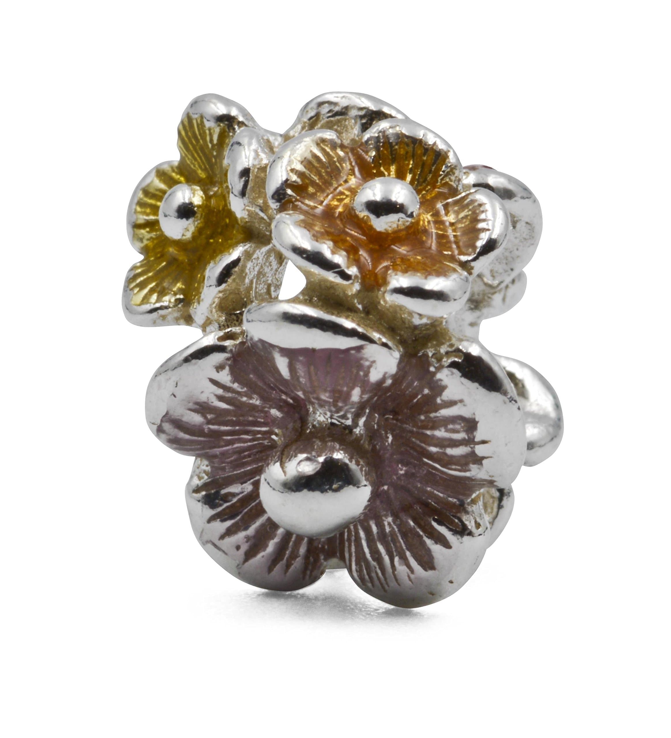 Daisies - Sterling Silver 925 with Enamel - MelinaWorld - H2005-E