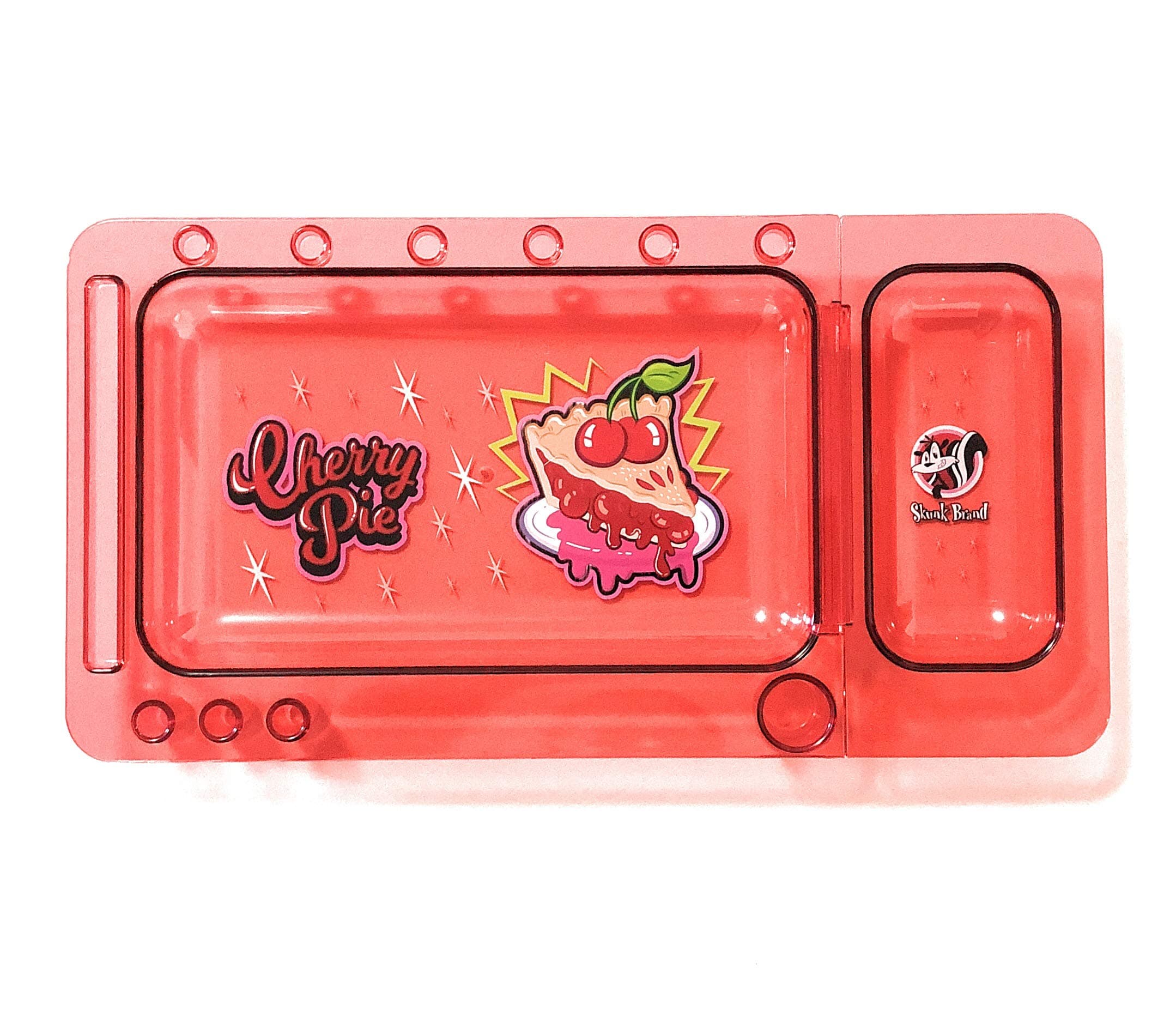 Skunk Brand Rolling Tray - 12.5"x6.5" / Assorted Designs (Cherry Pie)