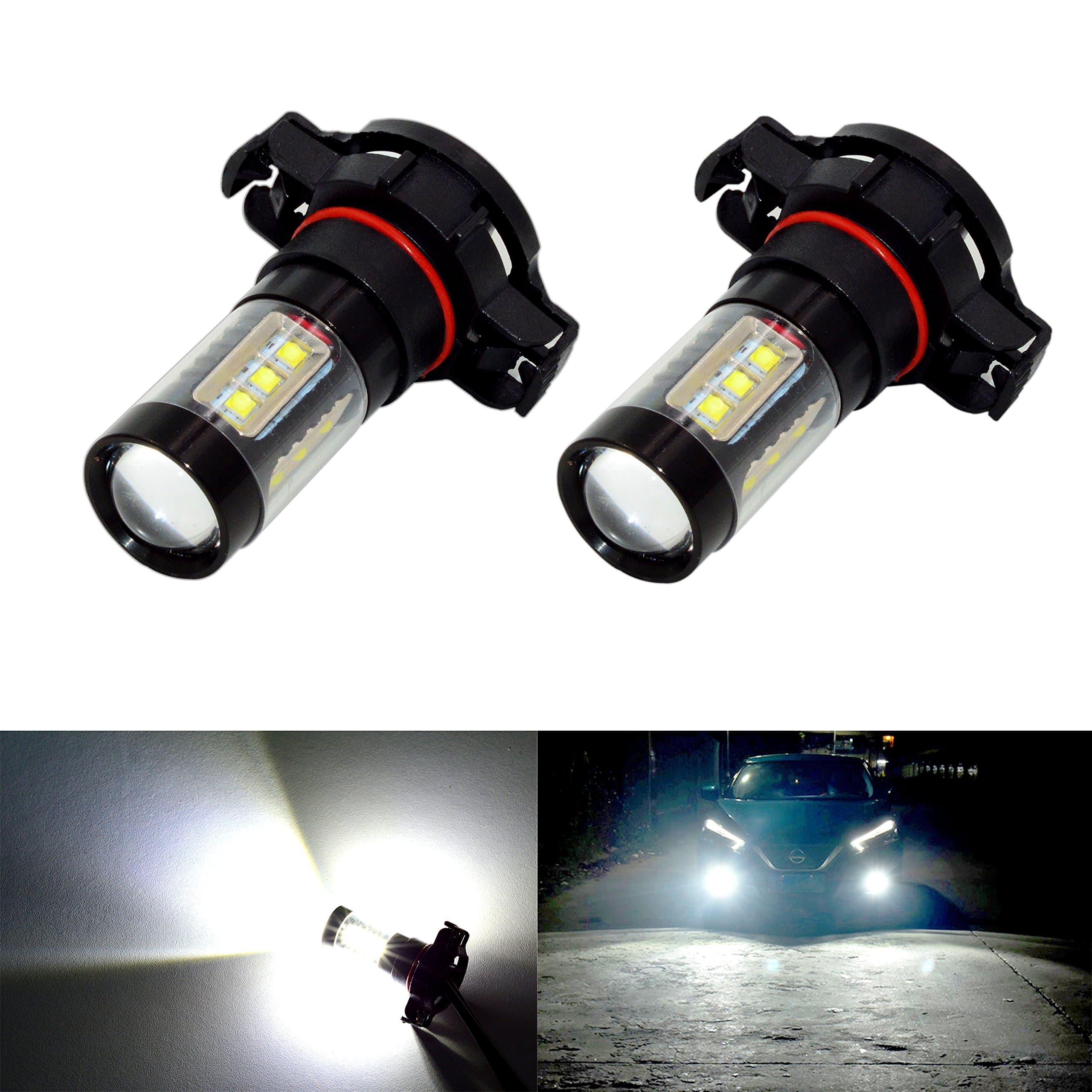 Nasibo 80W High Power CREE Extremely Bright White LED Lights Bulbs for Fog Light Lamp Replacement ( H16 5202 )