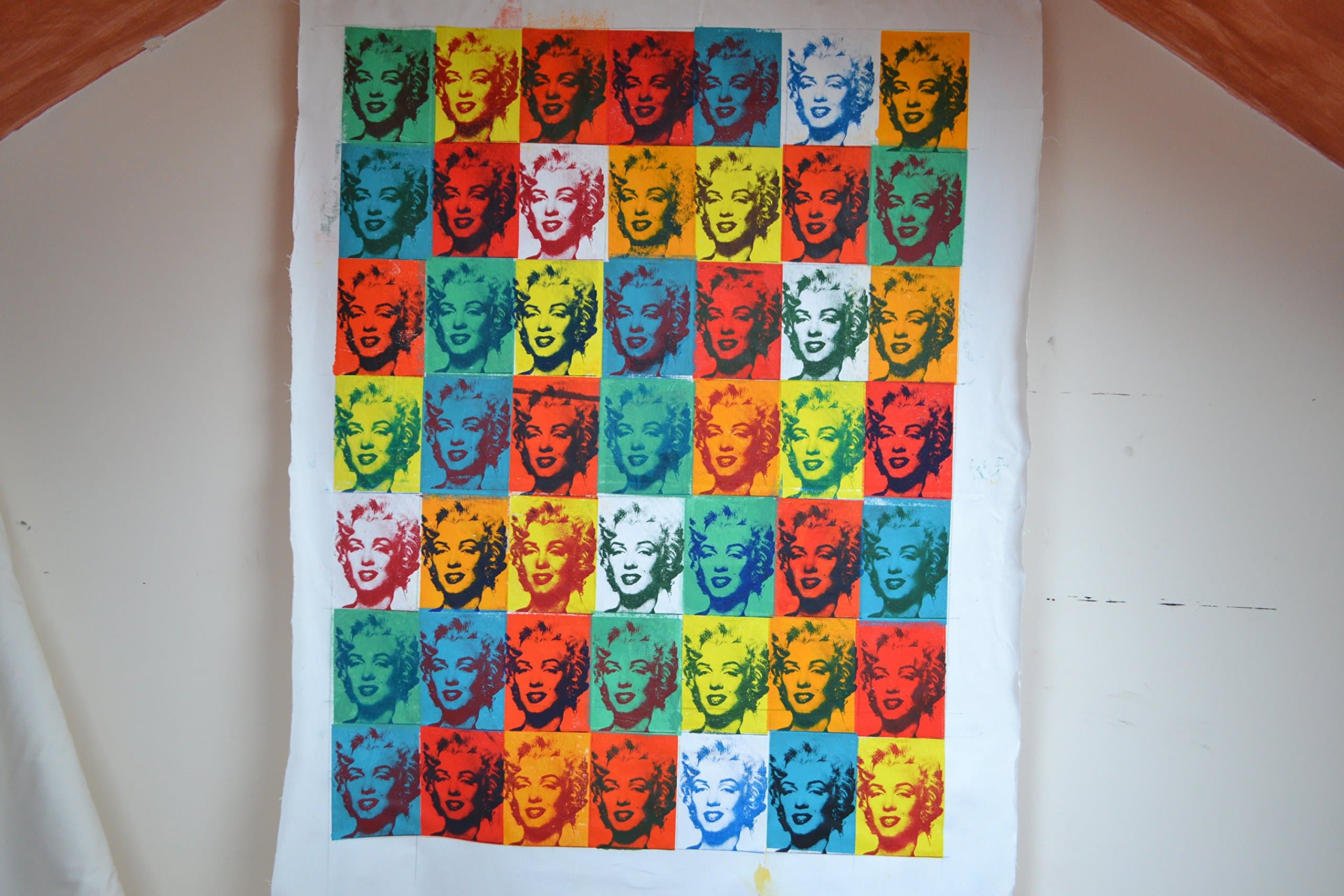 marilyn screenprint on canvas
