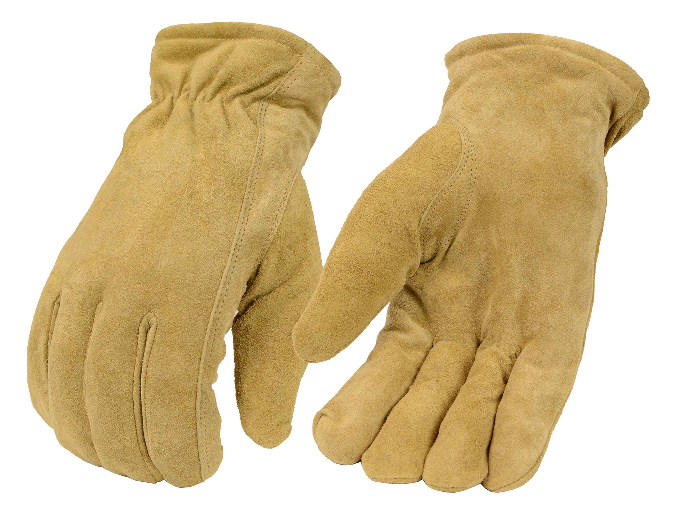 Men's Sand Color Thermal Lined Gloves Made Using USA Deer Suede