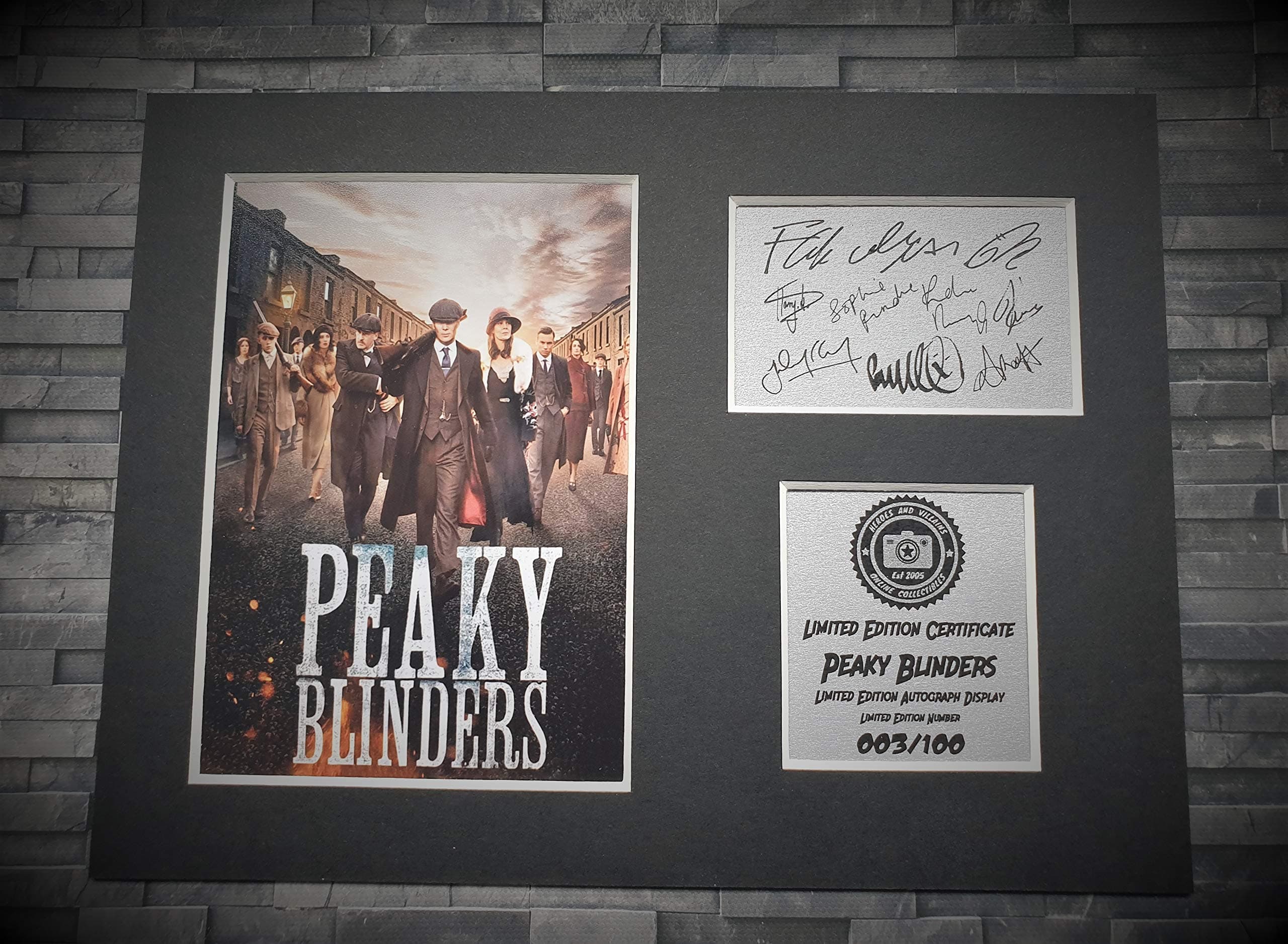 Peaky Blinders - Cast Signed Autograph Display - Mounted and Ready to be Framed - Limited Edition - Cillian Murphy, Tom Hardy, Sophie Rundle Etc